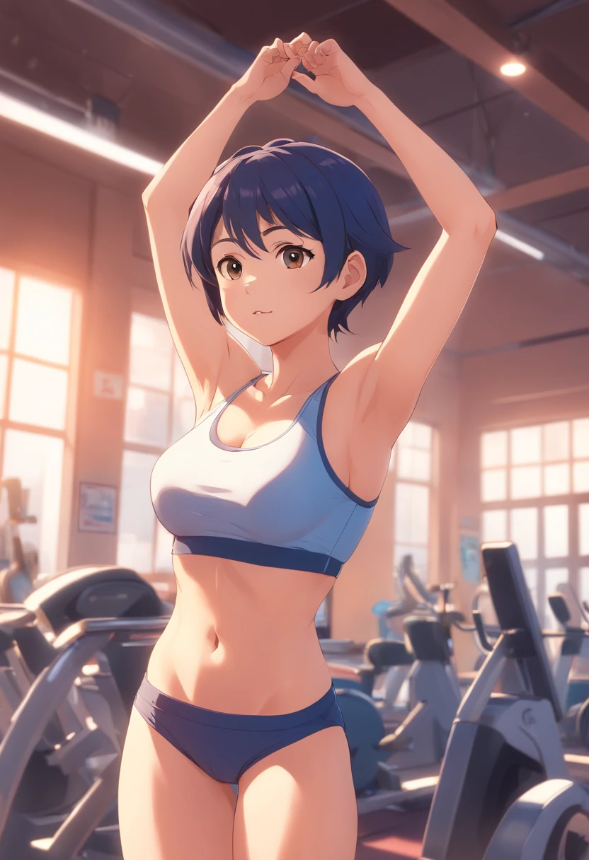Asian gym, fitness, slim, spandex, boobs, nipples, horny