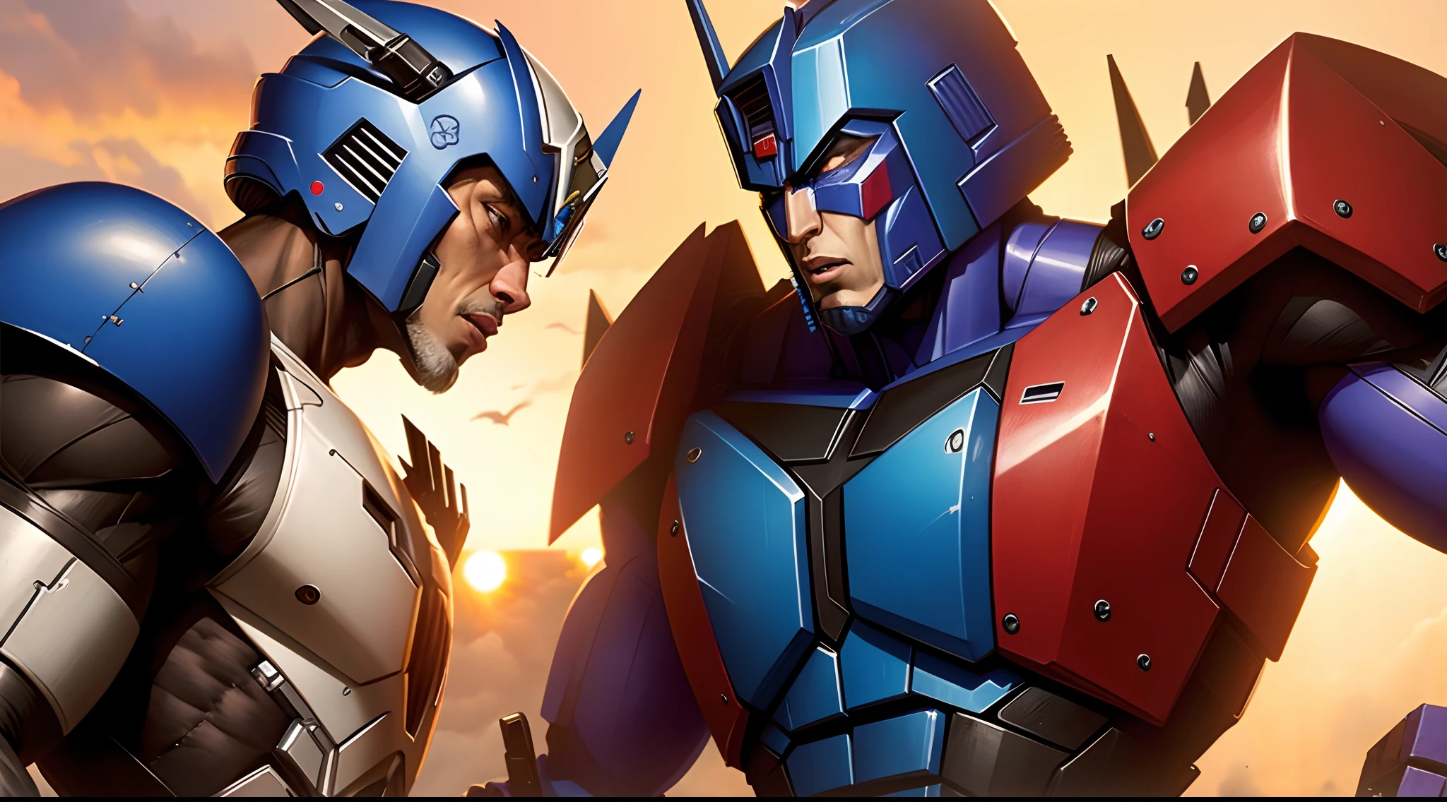 optimus prime dunking on megatron