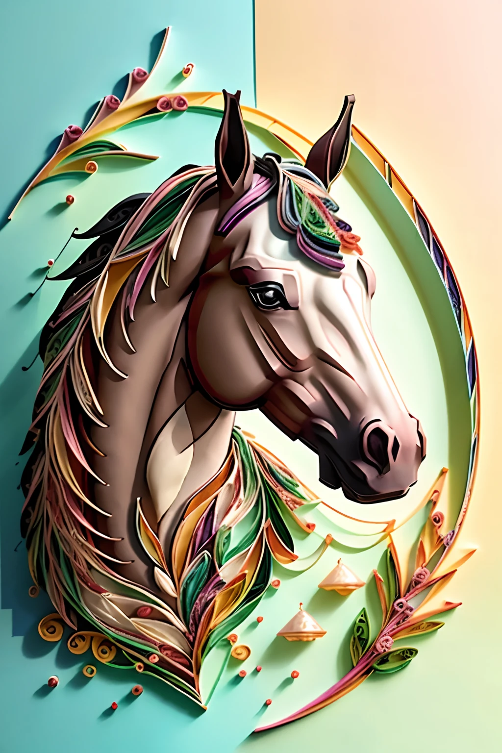 equine、Multidimensional Paper Quilling、art by、Chibi、
yang08k、Beautiful fece、colourfull、
​masterpiece、top-quality、top-quality、Official art、Beautifully Aesthetic、