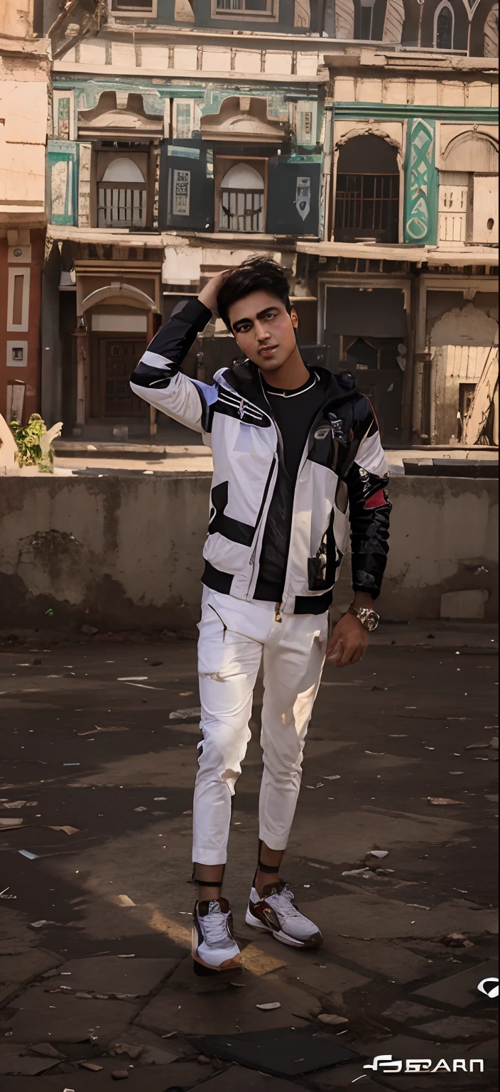 Change background cyber Pankh handsome boy realistic face
