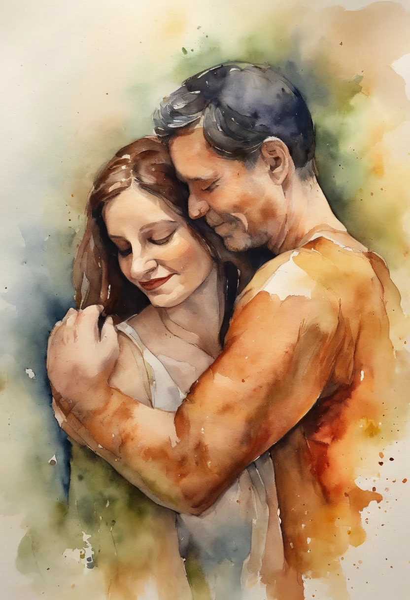 Soon two friends hugging each other on the back, fundo branco