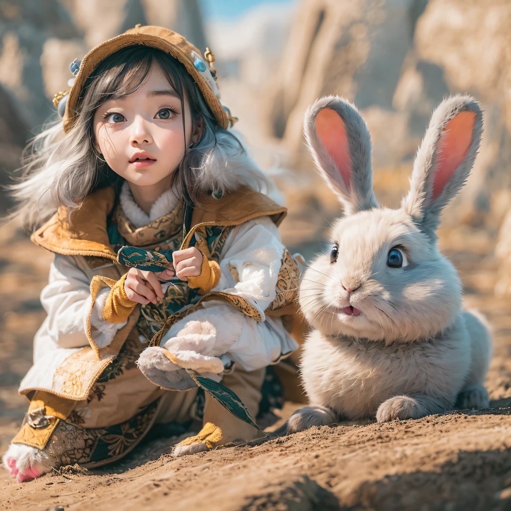 dventure Rabbit(Extremely detailed Cg Unity 8K wallpaper,Masterpiece, Best quality, Ultra-detailed)In the movie, he plays the adventure rabbit,The performance of the Adventure Bunny is very natural and smooth,The Adventure Rabbit will be the humor of the Yellow Medicine Master、Funny、Adventure Rabbit affectionate、Boldness and other characteristics are vividly expressed,Let the audience have a strong interest and love for the role of the adventurous rabbit, and play the role of the three princesses in the movie,The performance of the Adventure Bunny is very humorous and hilarious,She will be the naughty of the three princesses、adolable、Characteristics such as willfulness and boldness are well expressed,Let the audience have a strong interest in and love her role as Ouyang Feng in the movie,His performance is very natural and humorous,He will make out with Ouyang Feng、Infatuated adventure rabbit、Characteristics such as persistence and madness are well expressed,Let the audience have a strong interest and love for his role, and play Hong Qigong in the movie,The performance of the Adventure Bunny is very funny and humorous,The Adventure Rabbit will eat Hong Qigong's gluttony、adolable、Interesting and bold features are well expressed,Let the audience have a strong interest in the role of the adventure rabbit and love to play the little sister in the movie,The performance of the Adventure Bunny is natural and cute,She will be the naivety of the senior sister、Adventure bunny cute、Characteristics such as willfulness and boldness are well expressed,Let the audience have a strong interest in the character of the adventure rabbit,Love children,Blue eyes with long blonde hair and sparkling gothic lights)Adventure Rabbit