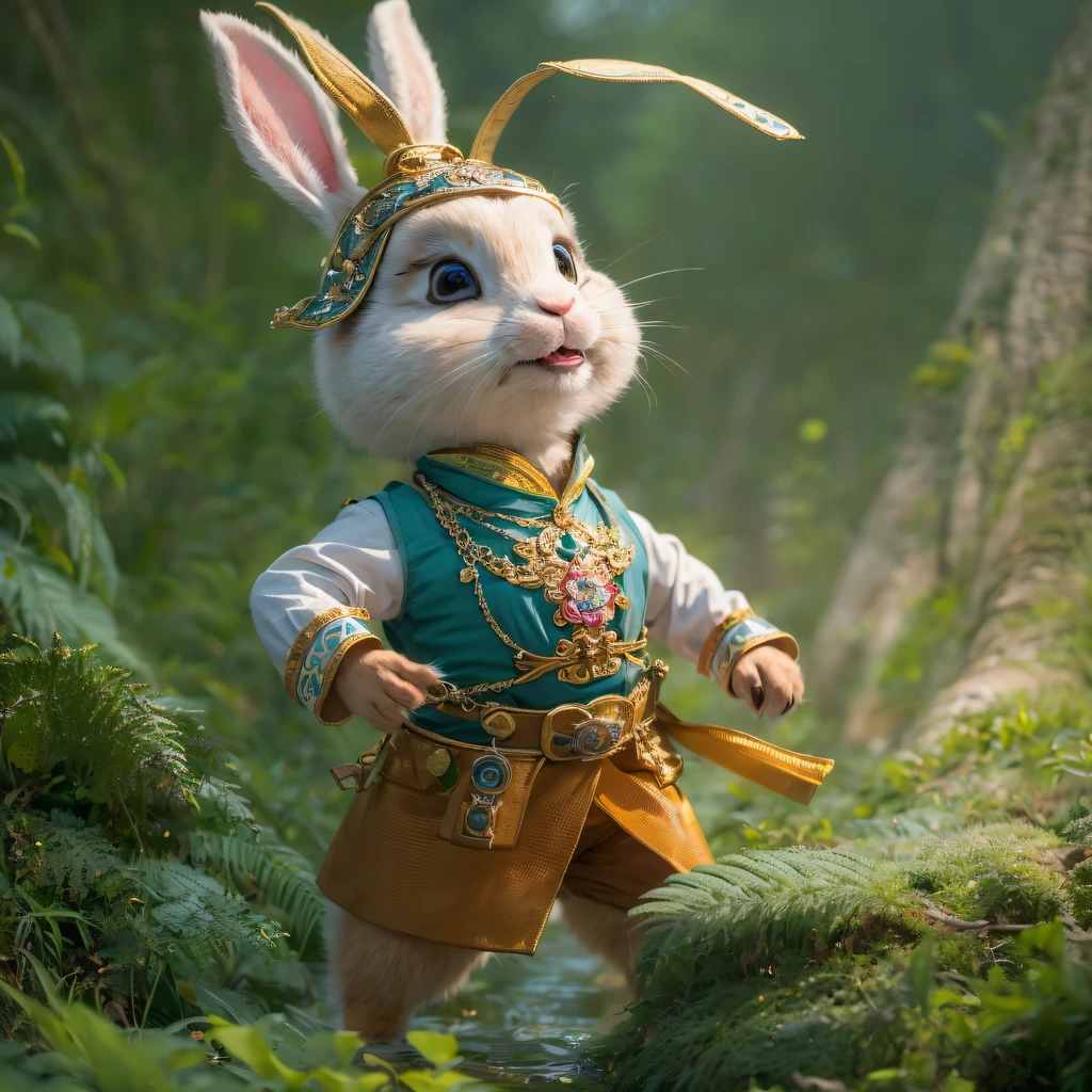 dventure Rabbit(Extremely detailed Cg Unity 8K wallpaper,Masterpiece, Best quality, Ultra-detailed)In the movie, he plays the adventure rabbit，The performance of the Adventure Bunny is very natural and smooth，The Adventure Rabbit will be the humor of the Yellow Medicine Master、Funny、Adventure Rabbit affectionate、Boldness and other characteristics are vividly expressed，Let the audience have a strong interest and love for the role of the adventurous rabbit, and play the role of the three princesses in the movie，The performance of the Adventure Bunny is very humorous and hilarious，She will be the naughty of the three princesses、adolable、Characteristics such as willfulness and boldness are well expressed，Let the audience have a strong interest in and love her role as Ouyang Feng in the movie，His performance is very natural and humorous，He will make out with Ouyang Feng、Infatuated adventure rabbit、Characteristics such as persistence and madness are well expressed，Let the audience have a strong interest and love for his role, and play Hong Qigong in the movie，The performance of the Adventure Bunny is very funny and humorous，The Adventure Rabbit will eat Hong Qigong's gluttony、adolable、Interesting and bold features are well expressed，Let the audience have a strong interest in the role of the adventure rabbit and love to play the little sister in the movie，The performance of the Adventure Bunny is natural and cute，She will be the naivety of the  senior sister、Adventure bunny cute、Characteristics such as willfulness and boldness are well expressed，Let the audience have a strong interest in the character of the adventure rabbit，Love children，Blue eyes with long blonde hair and sparkling gothic lights)Adventure Rabbit