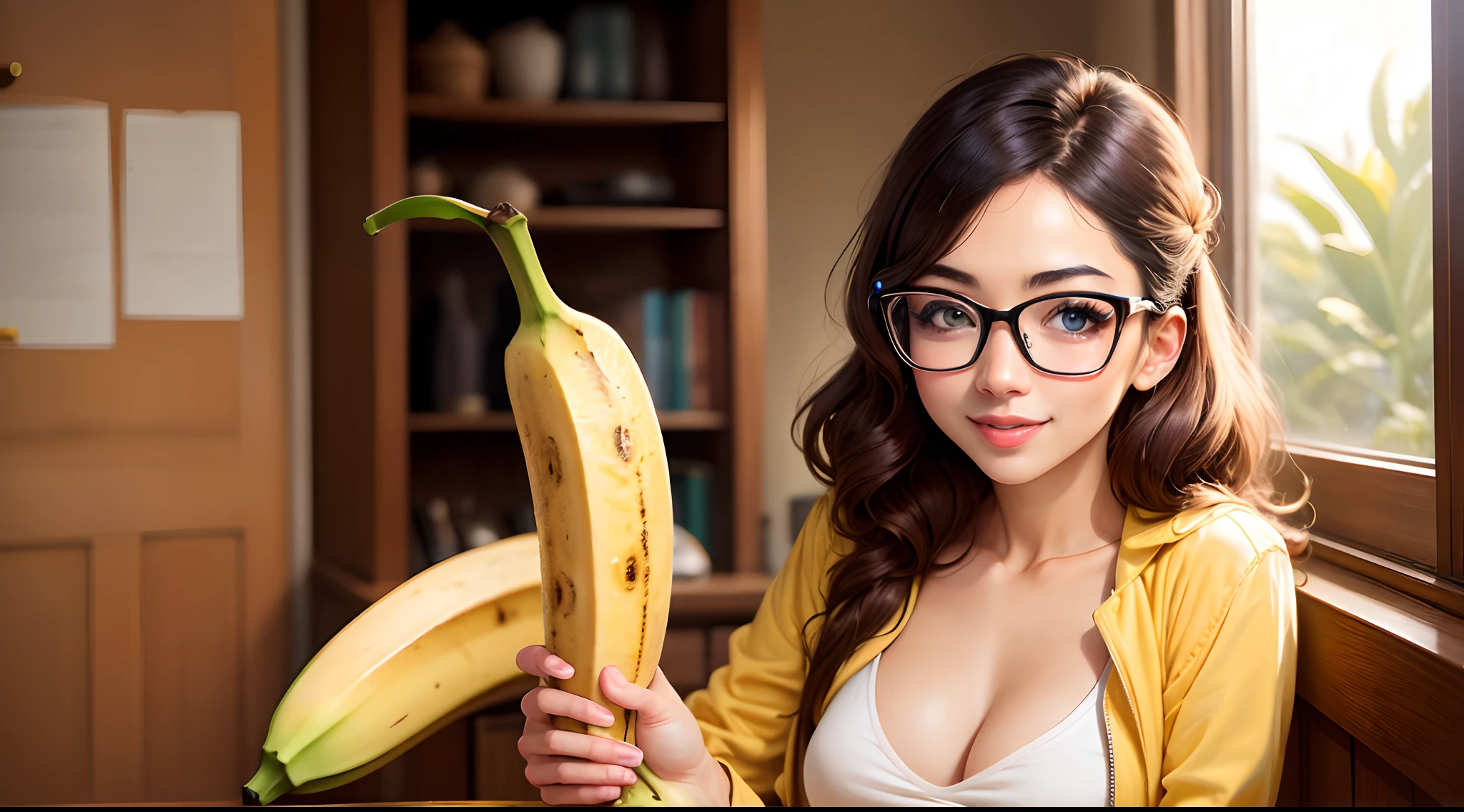 banana with glasses