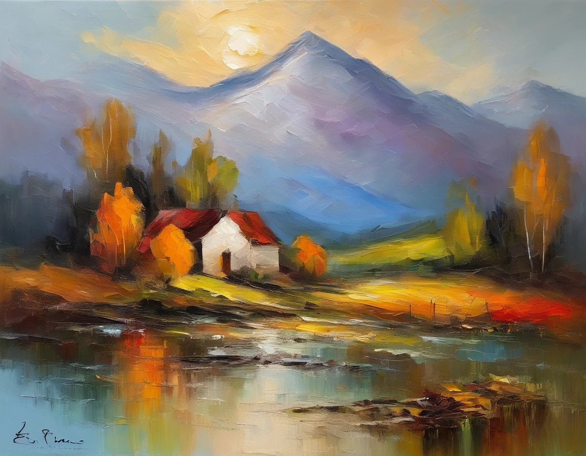 A beautiful piece of land,There are mountains,there are waters,There is a large pastoral area,There are also farmhouses