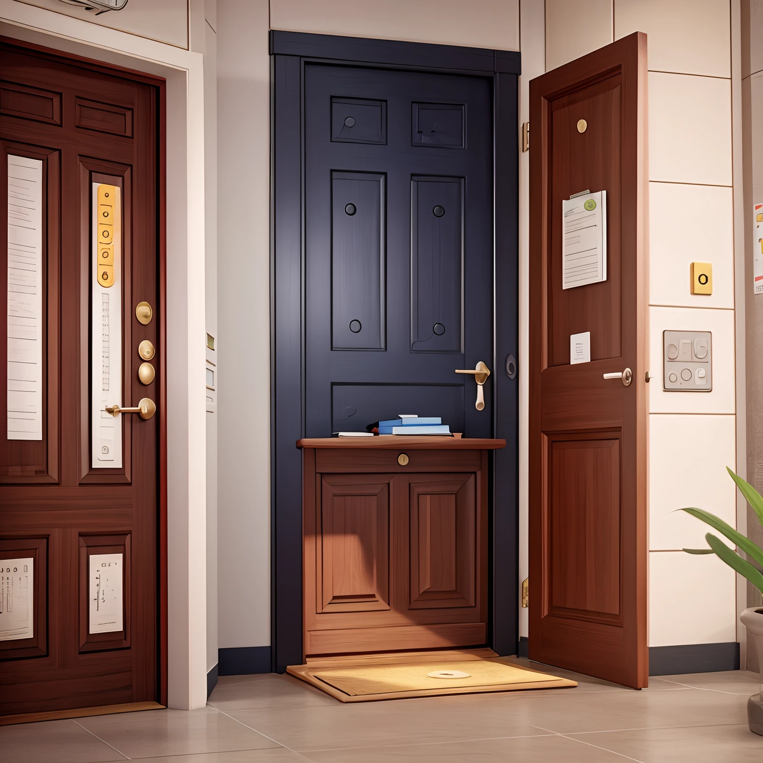 Front Municipal Office Small Flat Near Door
