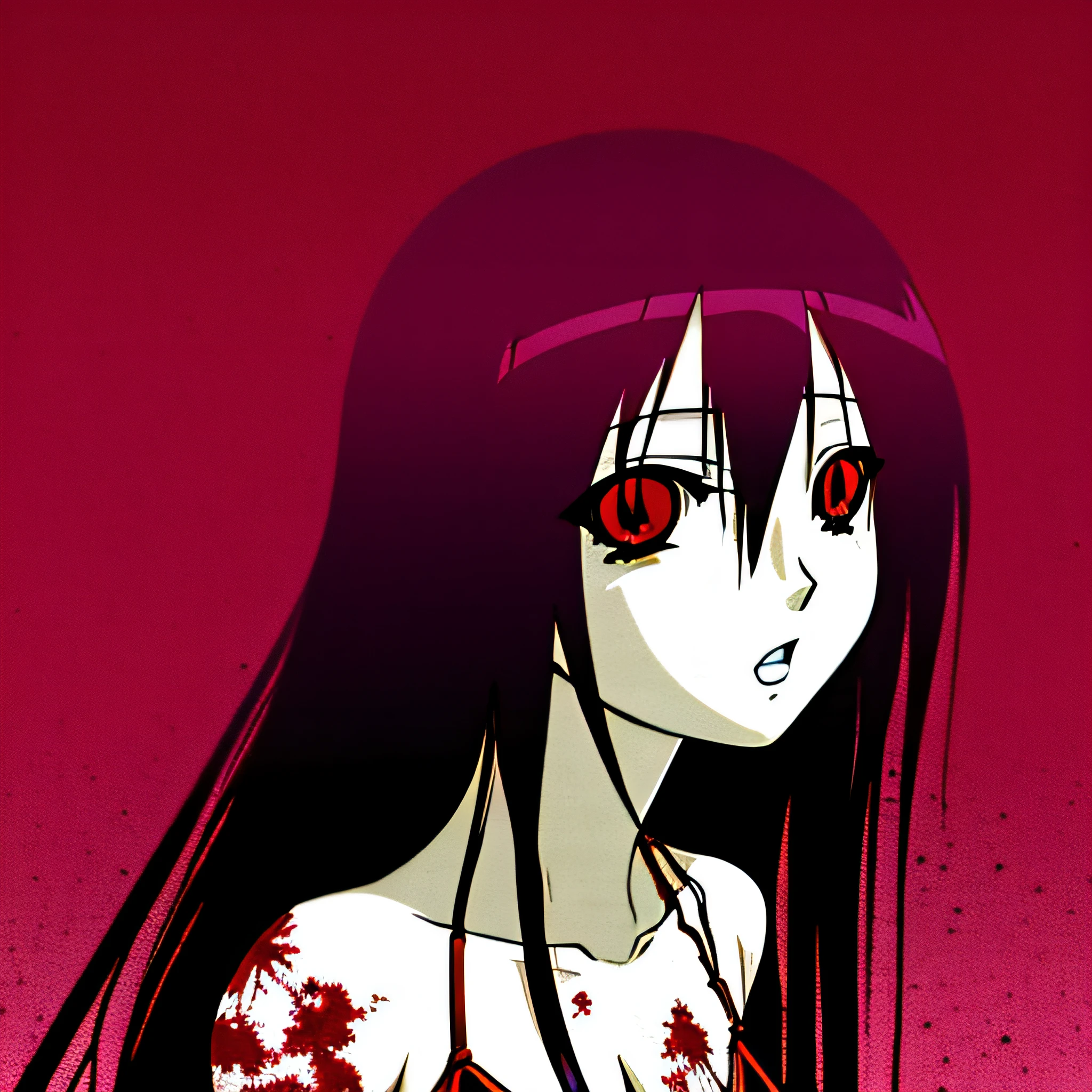 anime Brazilian phonk horror album cover in the anime elfenlied style