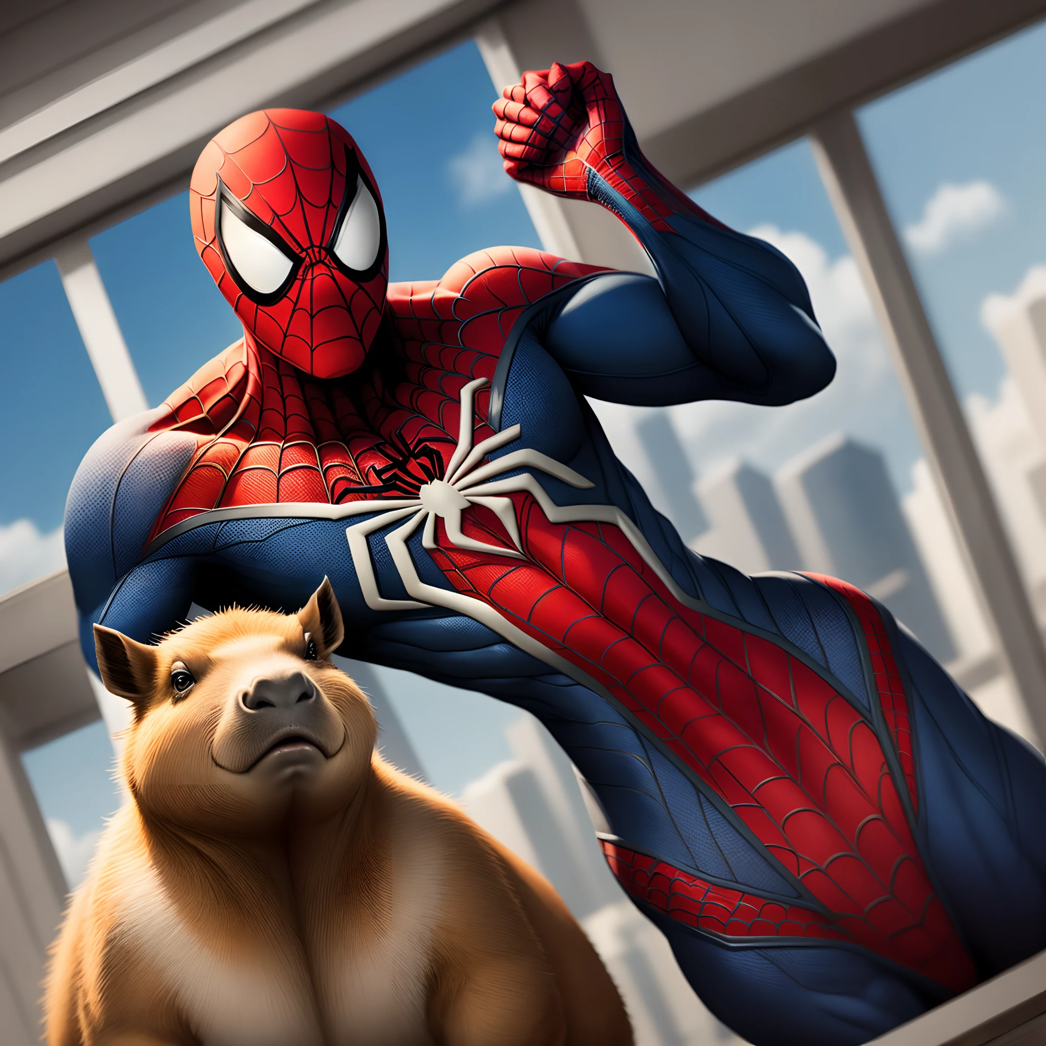 Spider-Man as a pig, concept art, 4k --auto