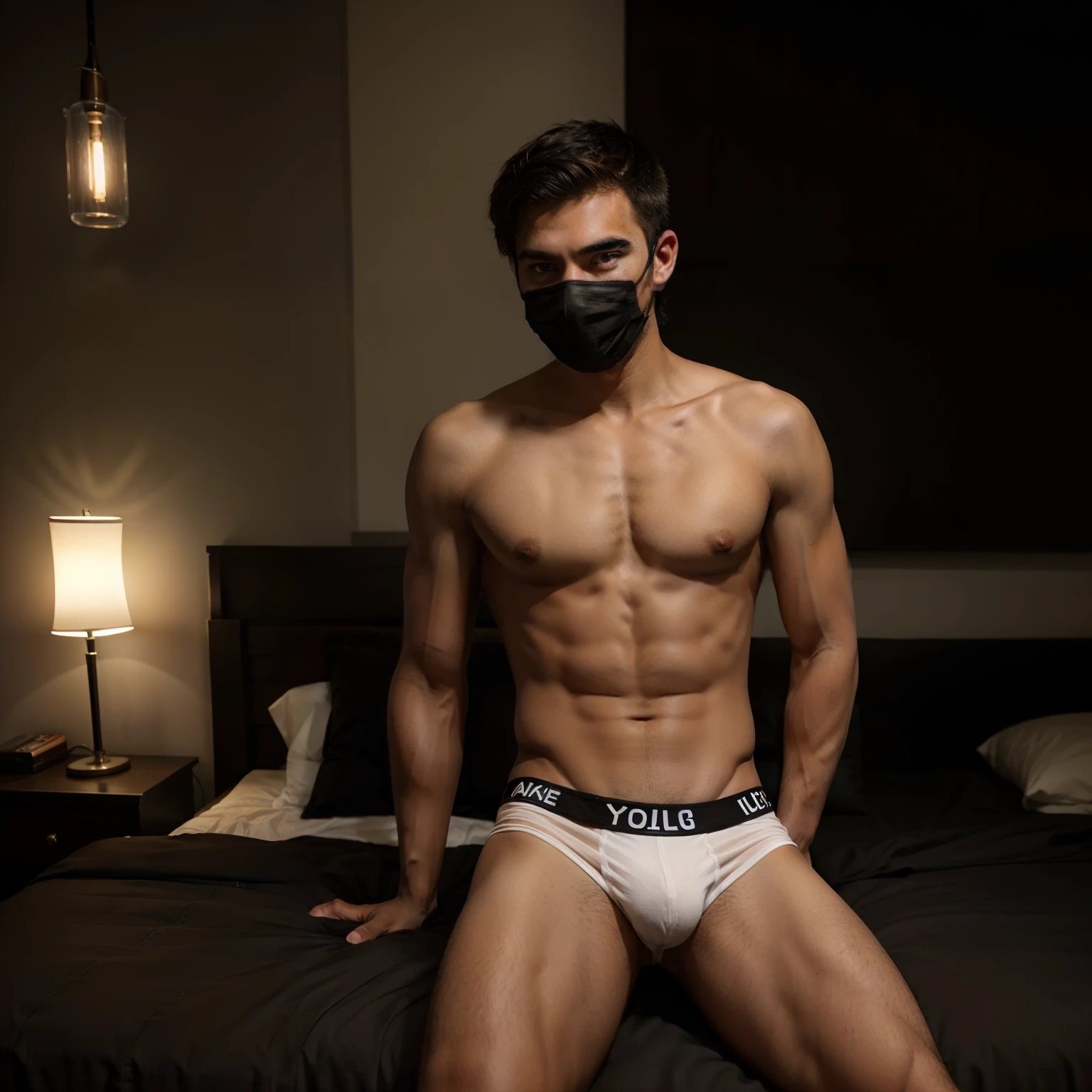 Young males, tight boxers, nigger, mask, topless, skinny body