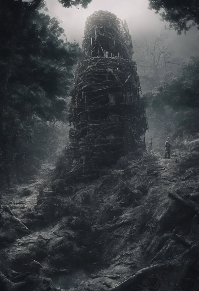 (An adventurous cartoon bunny bends over，Take a closer look at the terrain in the pitch black forest), (bend over posture), (A serious expression appeared on his face), (Reconnaissance fighter armament) Background: Magical jungle at night, D rendering {{Masterpiece}}, {Best quality}}, {Super detail}, {{illustration}}, concept art of character, Game scene graphics, Clear facial features, close up photograph, Photography, postapocalypse, tmasterpiece, archviz/influencer, Add background, corona rendered, Octane rendering, V-rays, With a highly detailed texture, Ultra-high quality, Ultra-high resolution , Popular on artstation, surrealism, surrealism, k hd, 8K axis shift, Long projection, Night lighting