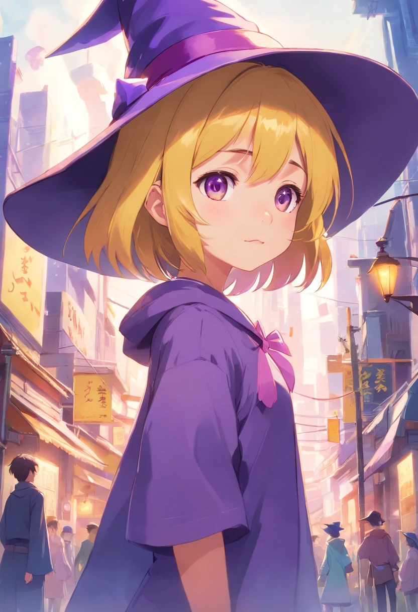 Caturra、 yellow girl with a purple witch hat
