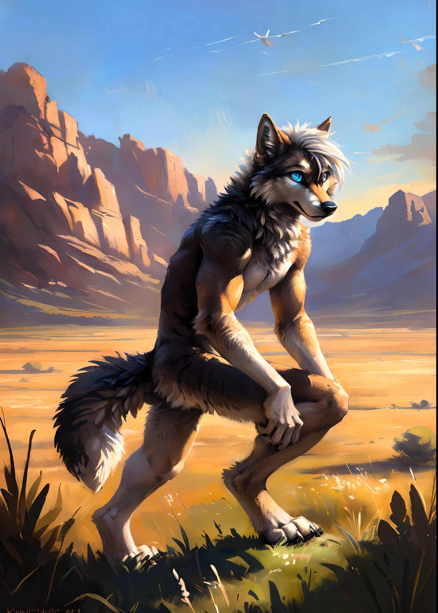 ultra-detailed, masterpiece, masterwork, high quality, best quality, hdr, (nature, night), posted on e621, (by chunie), nsfw, male, solo, chibi, (white little body werewolf), canine, (long  silver hair, yellow eyes, white body, roar), stylish pose, dynamic angle, (micropenis, foreskin, childpenis, perfect balls)