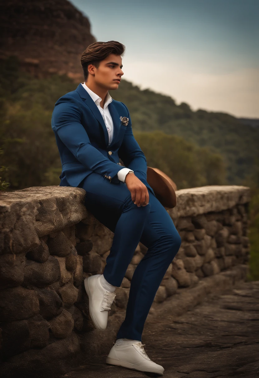 dmodelmodel, , adolescente, retrato, da frente, traje dia a dia, pele natural, pensativo, corte de cabelo militar, , estudio de fotografia profissional, 8k, full hd