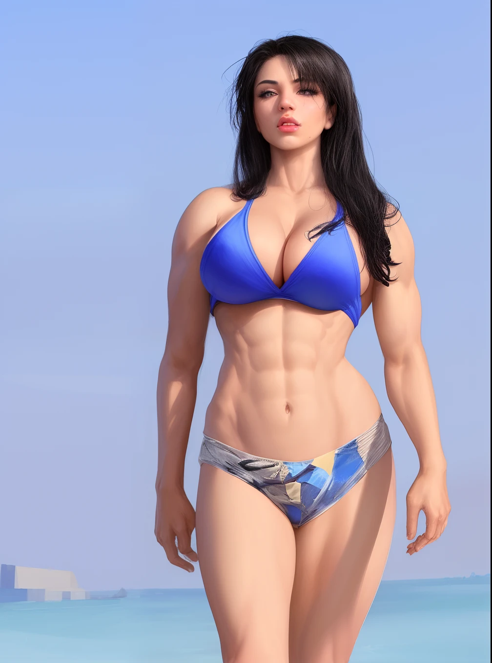 Hot girl, big boobs, bodybuilding girl,