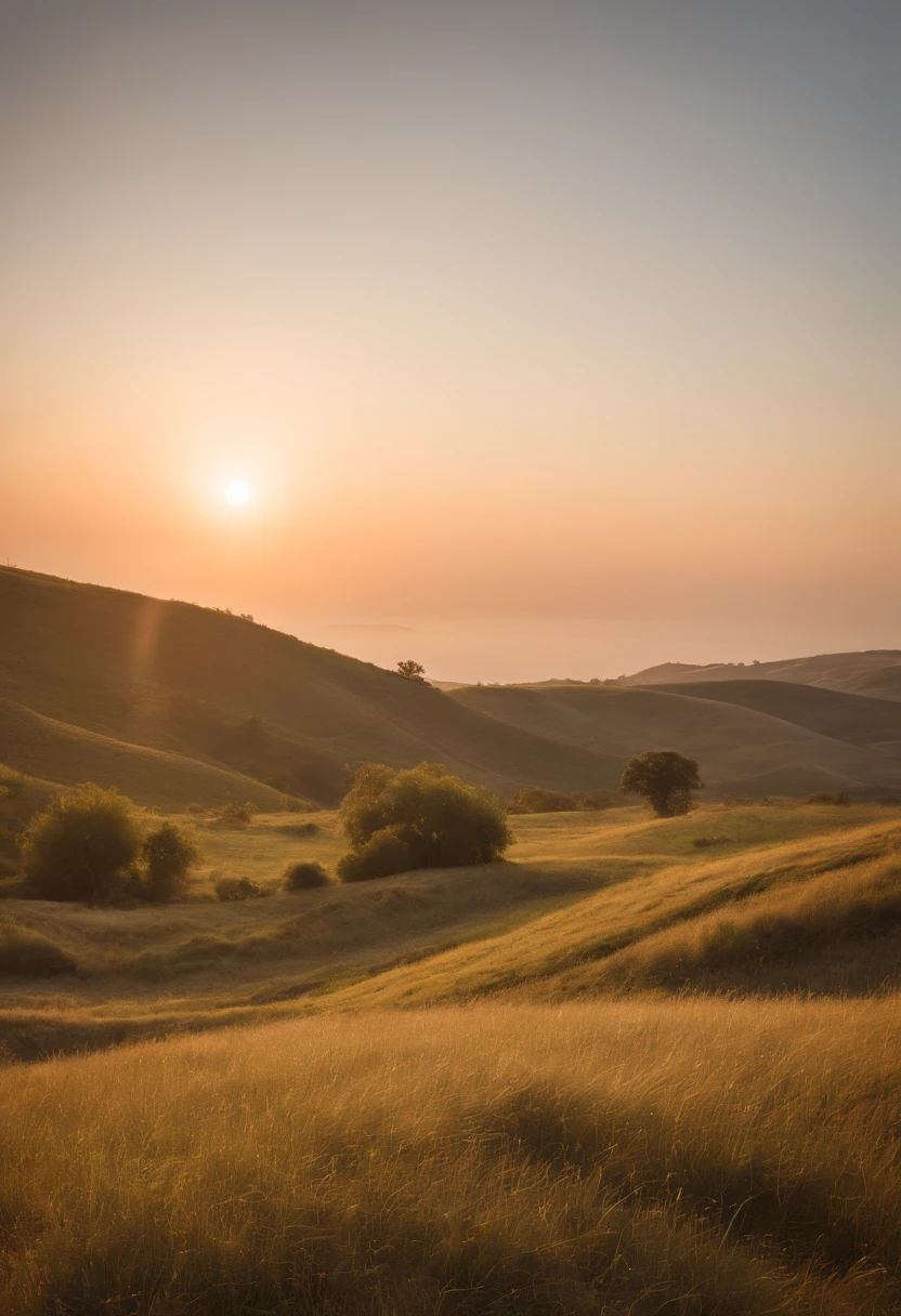 magem de pampa . campo aberto. visto de cima. por do sol