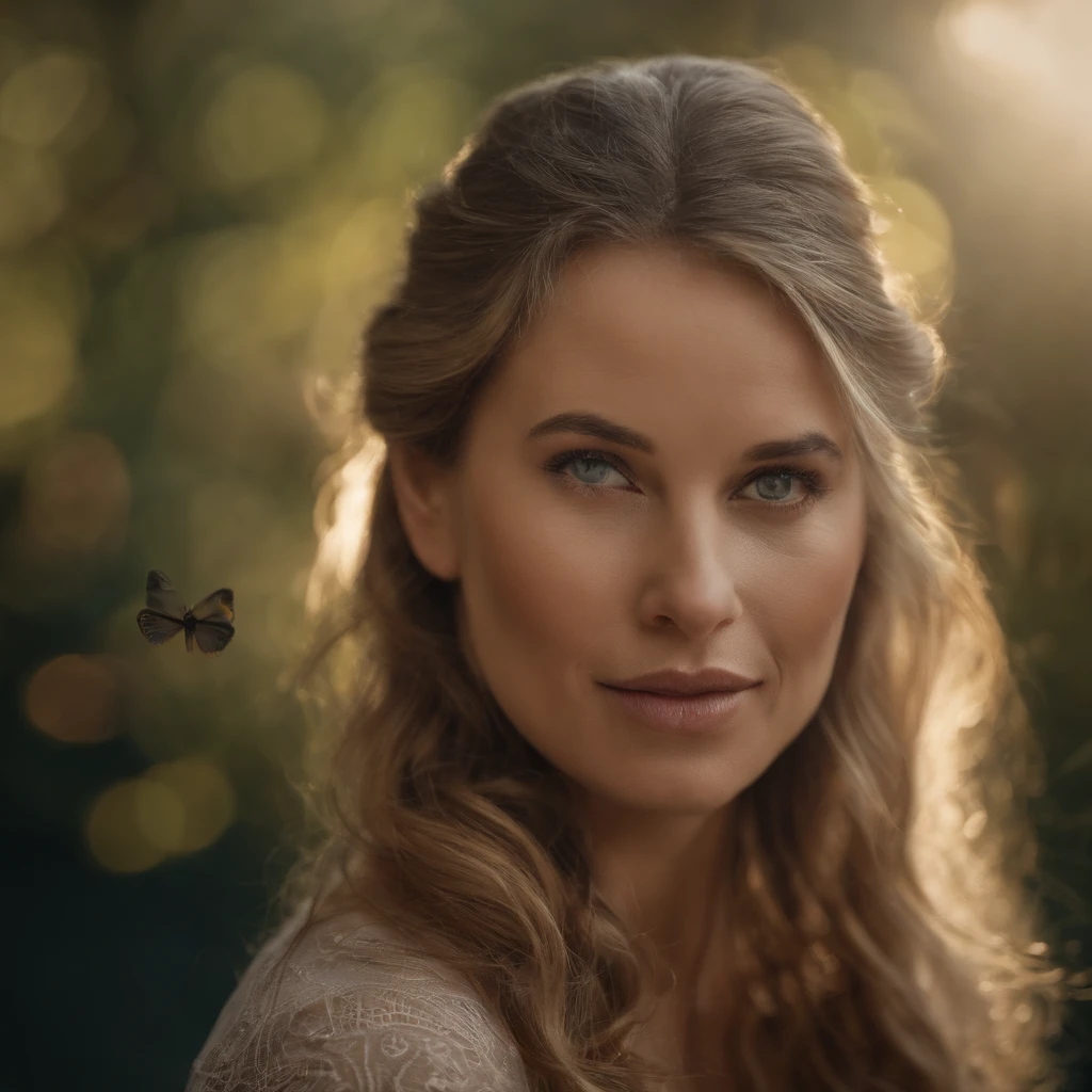 Butterfly with the face of a woman