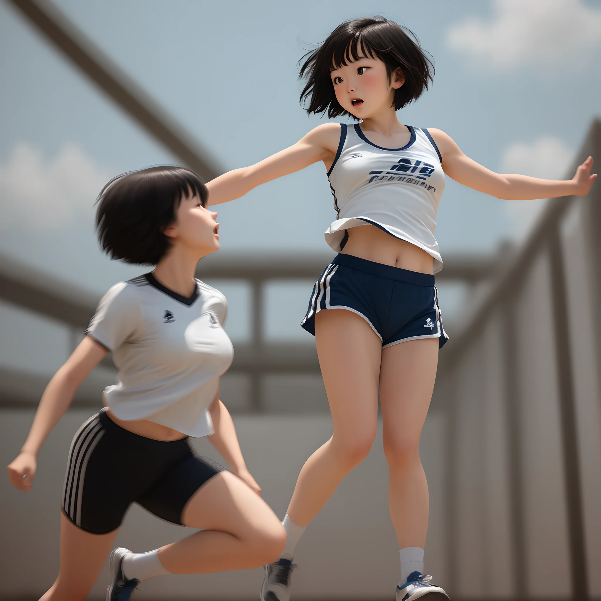 Cute s doing sports in the sun --auto --s2