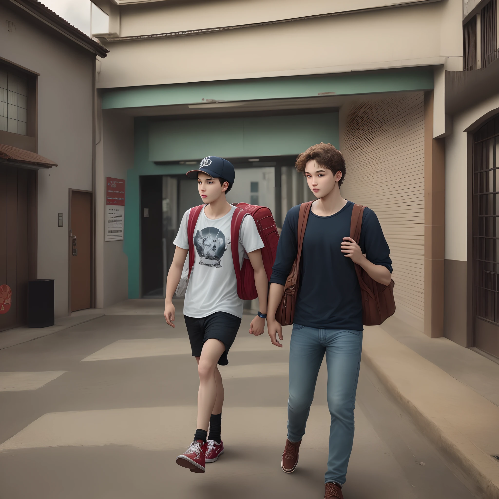 Crie uma imagem de uma joven passeando num pomar
