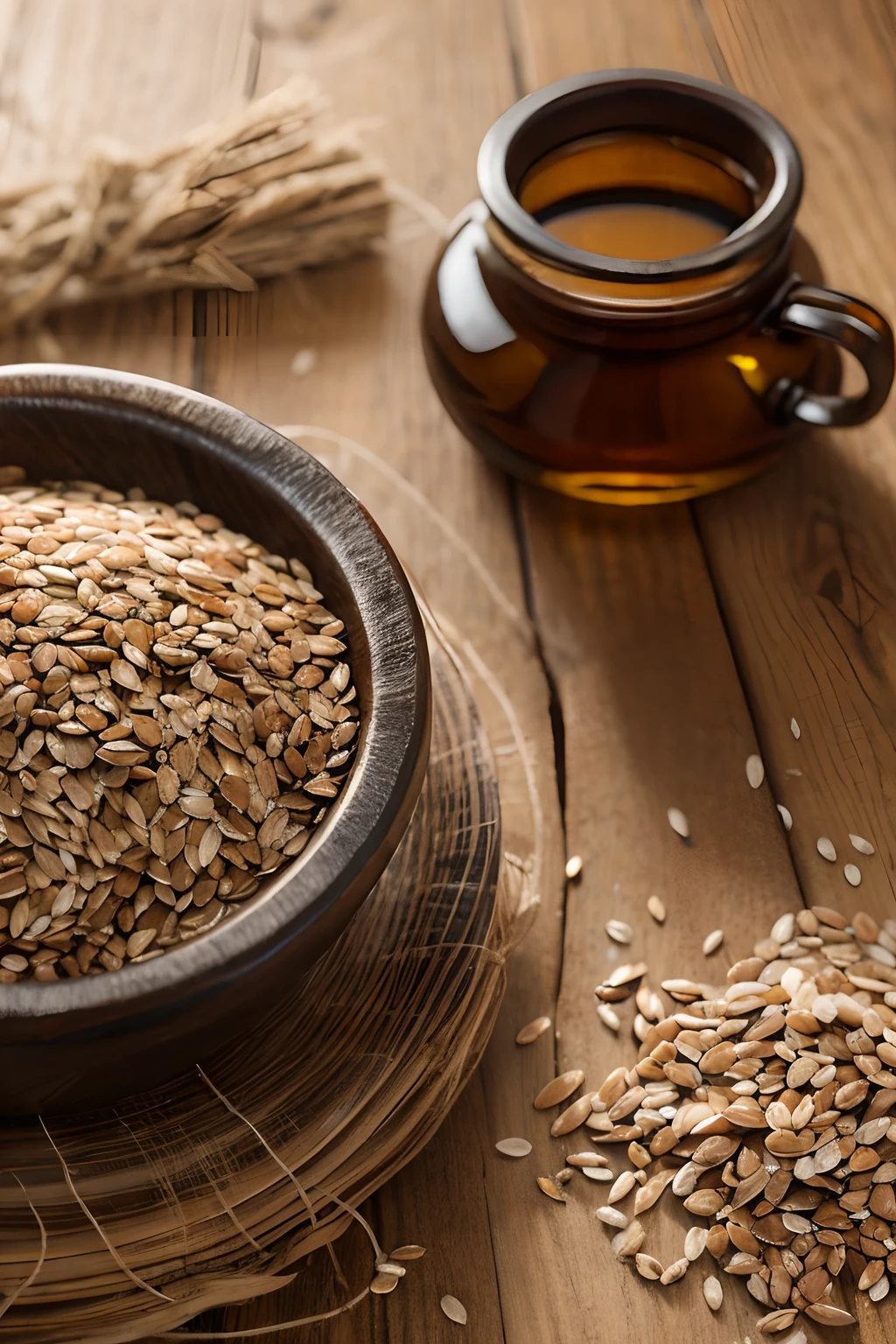 Ancient flaxseed oil made in Inner Mongolia