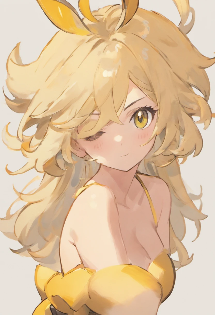 Furry, anthro, Manly Lahm, hairy, Densely curly light yellow fur, Soft gradients, Anime style