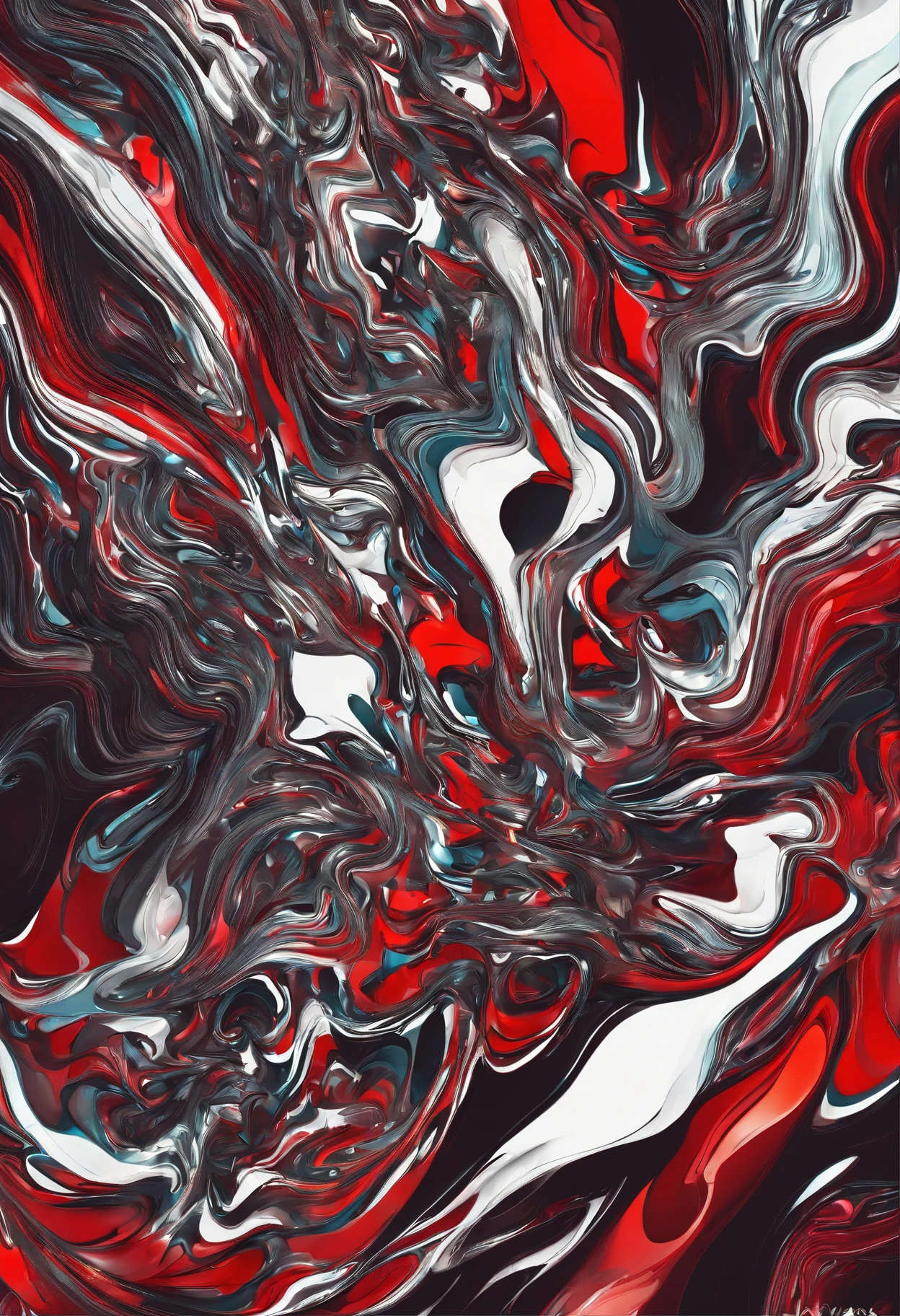 3D акварельная абстракция,Dark background,High Resolution,hiquality,Kroschnoe, Toxic Color, The color of blood, noir