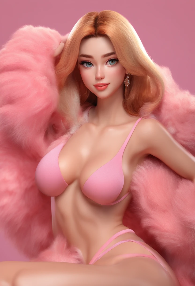 best quality, masterpiece, high res, 3 naked furry girls, Beautiful face, full sexy body, in a studio, boob is big, nipples are weighed, pink color center of legs