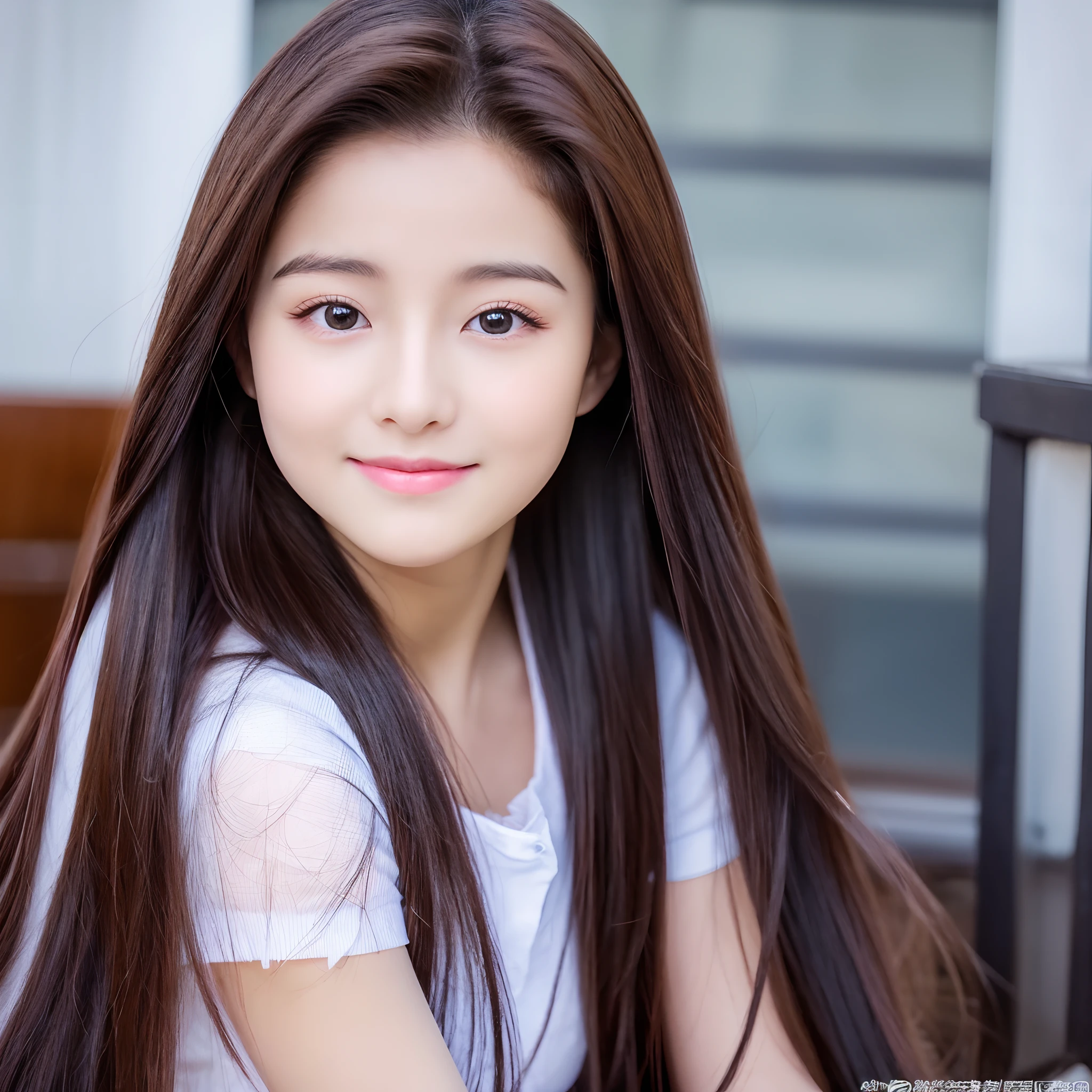 Cute beauty About 16 years old Longhaire Twinkle in the eyes Have sex appeal fullbody image