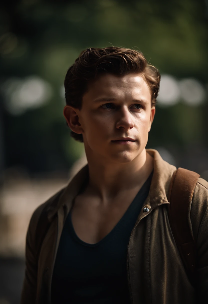 Portrait of a fat Tom holland