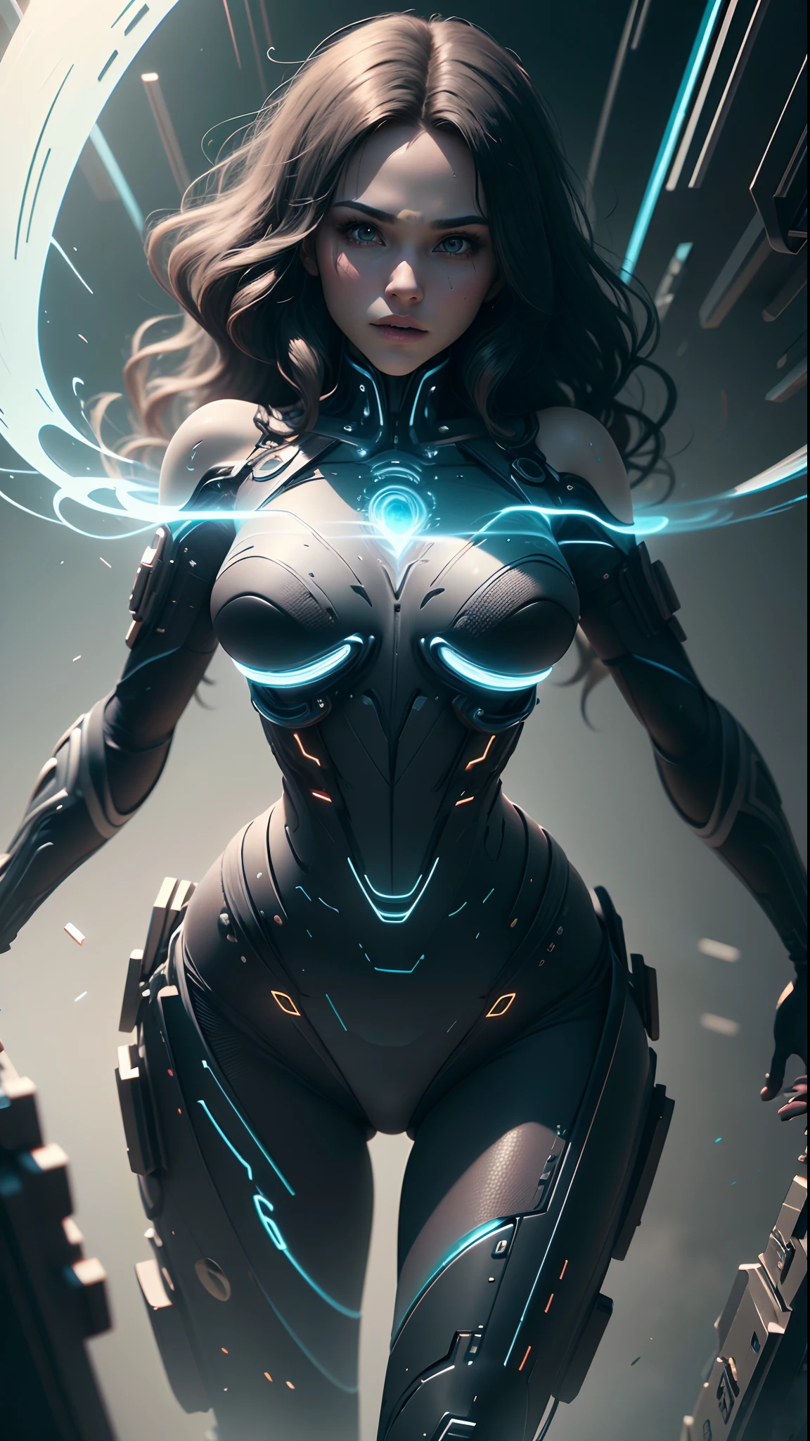 ((Best quality)), ((masterpiece)), (detailed:1.4), 3D, an image of a beautiful cyberpunk female with thick voluminous hair,light particles, pure energy chaos antitech,HDR (High Dynamic Range),Ray Tracing,NVIDIA RTX,Super-Resolution,Unreal 5,Subsurface scattering,PBR Texturing,Post-processing,Anisotropic Filtering,Depth-of-field,Maximum clarity and sharpness,Multi-layered textures,Albedo and Specular maps,Surface shading,Accurate simulation of light-material interaction,Perfect proportions,Octane Render,Two-tone lighting,Wide aperture,Low ISO,White balance,Rule of thirds,8K RAW