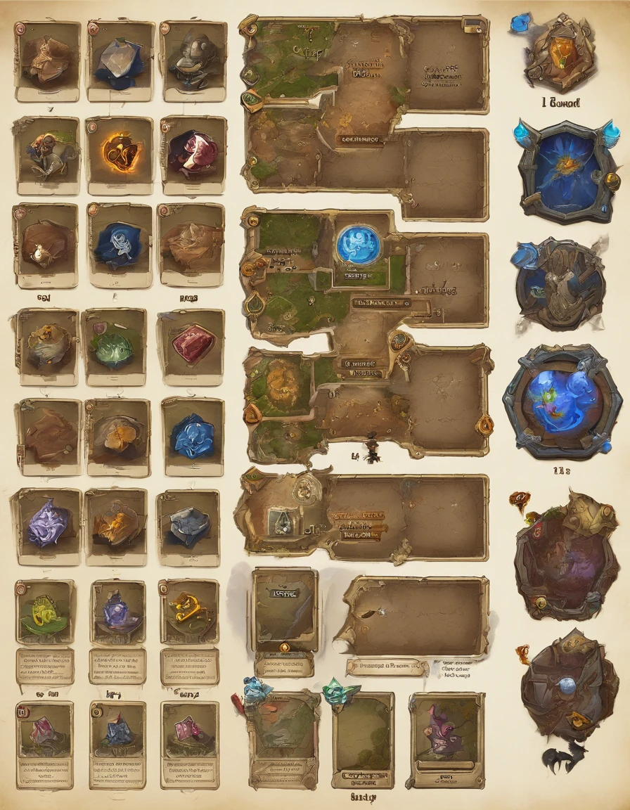 create a background to place the cards in a hearthstone-based card game where each player has 9 squares on their field to position the pieces. in addition to a space for piles of cards to be discarded, the cemetery and the player's hand containing a maximum of 5 cards. Remembering, I just want the bottom so I can position the hairs