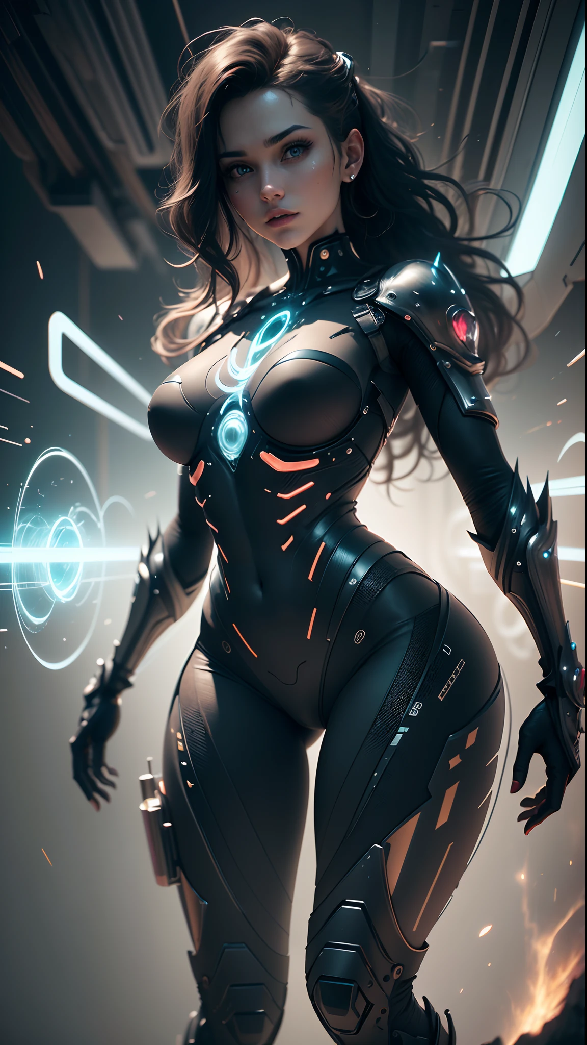 ((Best quality)), ((masterpiece)), (detailed:1.4), 3D, an image of a beautiful cyberpunk female with thick voluminous hair,light particles, pure energy chaos antitech,HDR (High Dynamic Range),Ray Tracing,NVIDIA RTX,Super-Resolution,Unreal 5,Subsurface scattering,PBR Texturing,Post-processing,Anisotropic Filtering,Depth-of-field,Maximum clarity and sharpness,Multi-layered textures,Albedo and Specular maps,Surface shading,Accurate simulation of light-material interaction,Perfect proportions,Octane Render,Two-tone lighting,Wide aperture,Low ISO,White balance,Rule of thirds,8K RAW