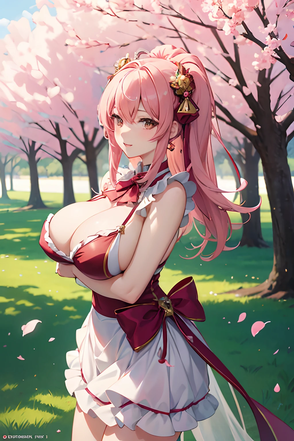 anime girl with big breast posing under cherry tree in park, seductive anime girl, beautiful anime girl, smooth anime cg art, attractive anime girl, beautiful anime woman, photorealistic anime girl render, beautiful alluring anime woman, pretty anime girl, beautiful anime portrait, realistic anime artstyle, portrait anime girl, digital anime art, realistic young anime girl, photorealistic anime
