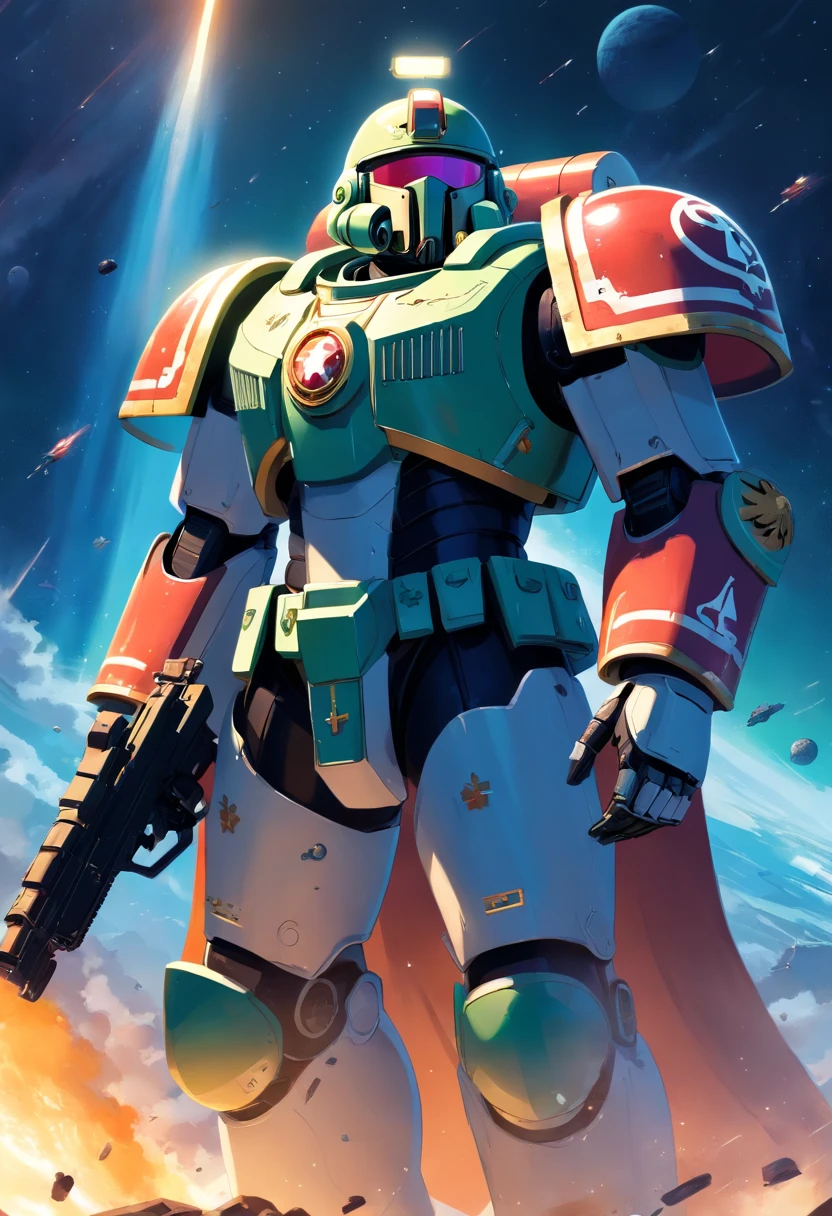 president Aleksandar Vučić of Serbia as a 40k space marine
