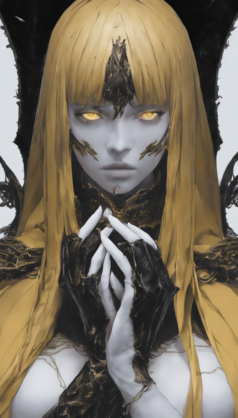 yellow eyes, pointy ears, sweating, glowing eyes, heavy breathing, female focus, 1girl, breasts, gloves, large_breasts, uniform, solo, cape, black_gloves, long_sleeves, buttons, parted_lips, upper_body, military_uniform, military, aiguillette, looking_at_viewer, lips, double-breasted, closed_mouth, "glow effects, godrays, Hand drawn, render, 8k, octane render, cinema 4d, blender, dark, atmospheric 4k ultra detailed, cinematic, Sharp focus, big depth of field, Masterpiece, colors, 3d octane render, 4k, concept art, trending on artstation, hyperrealistic, Vivid colors, extremely detailed CG unity 8k wallpaper, trending on CGSociety, Intricate, High Detail, dramatic", anime coloring, anime screencap, sweating, steaming body, fog