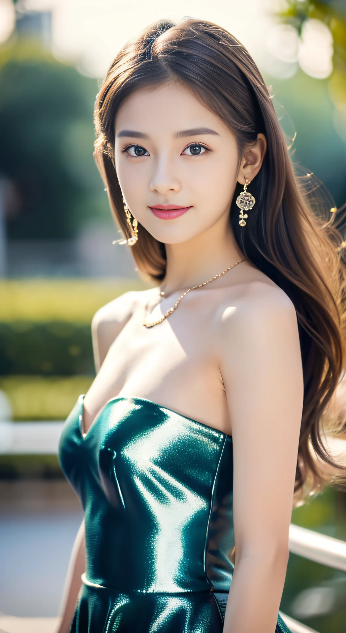 （32K,very high res, high detailing, highly accurate,Pretty Girl 1：1.5）,Raw photo & realistic atmosphere,beautiful dark blue eyes,Detailed mouth,Glossy lips,Detailed eyebrows,Soft white skin that shines with every detail,,Eyes drawn in detail、Very beautiful eyes with azure eyes,Detailed lips、Very beautiful face,Very well-formed face、Lifelike face,shiny beautiful lips,Beautiful eyebrows,Infinite reality,Best design,（Insanely cute Japan ,Beautifully shaped breasts,Very cute beautiful girl,Little Girl,y body,Outstanding style：1.5）,Best Natural Makeup,Japanese ido,Korean Idols,Young sensual idol,Moist eyes,Dark Beautiful Deep Eyes,Beautiful butt,beauty legs：1.3),超A high resolution、Natural and realistic face,Pure eyes are too cute,(((photorealisim,Photograph the whole body))),Reality Live Action,（Fashionable, Luxurious and voluminous earrings,a necklace,A bracelet,gyuru,Glossy nail art,Gorgeous Party Long Dresses,Luxury Gorgeous Court,White G Strength,high-heels,hairaccessories,Calm and fashionable girl,Shiny brown hair,Fancy Hair Arrangements for Party,独奏,Lori,little smiling,full body Esbian,Show full-body fashion,Red carpet, A gorgeous long dress that you won't forget once you see it,The only beauty,Cute 15 year old g,Veryar old girl：1.7）,Night in R