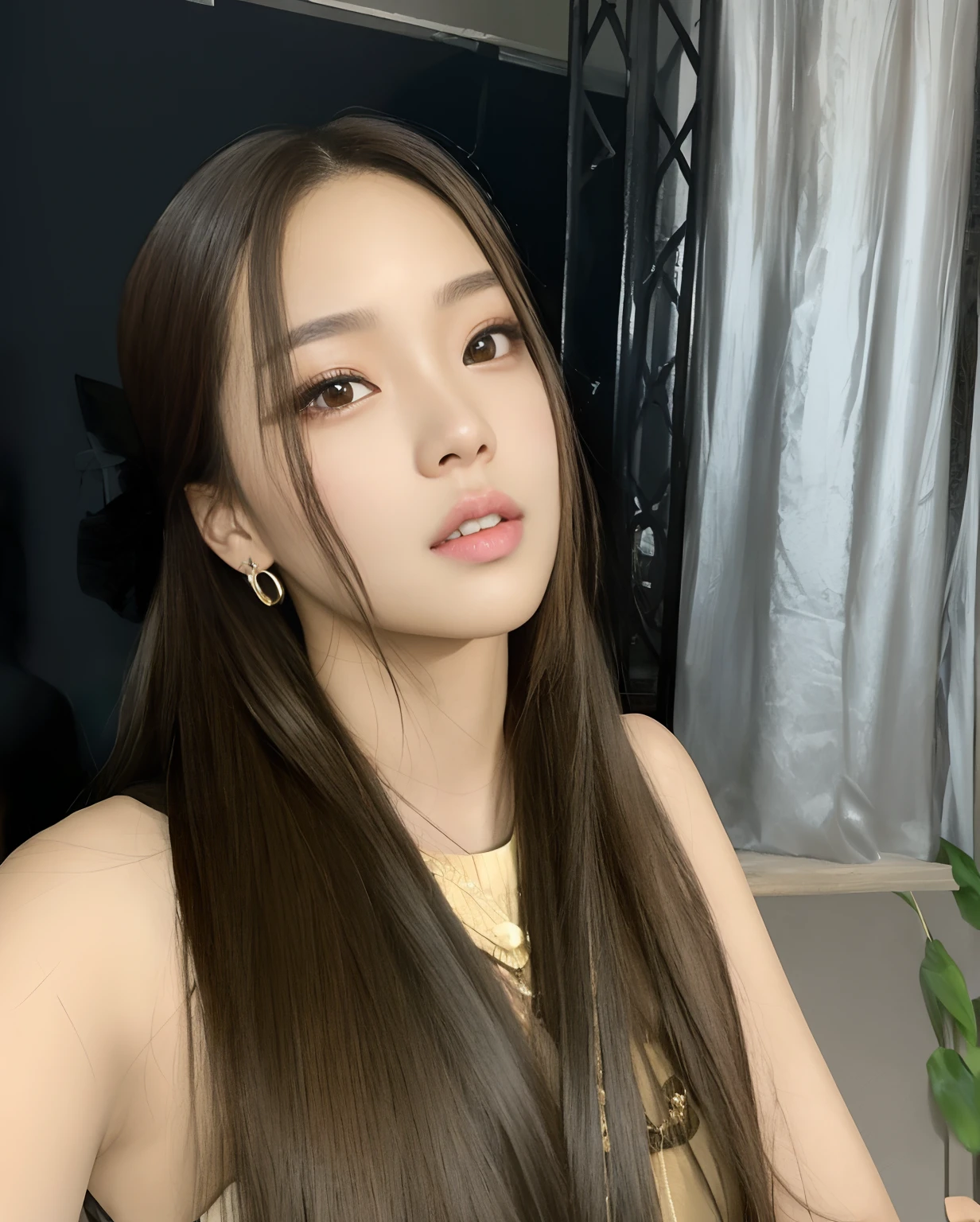Arafé Asian woman with long brown hair and earrings posing for a photo, Jossi de Blackpink, Jisoo par Blackpink, Roseanne Park de Blackpink, Jisoo par Blackpink, Portrait de Jossi de Blackpink, Heonhwa Choe, Jennie BlackPink, Portrait Jisoo Blackpink, Parc Ji-min, Lee Ji: Eun, Lee Ji-eun, beautiful south korean woman