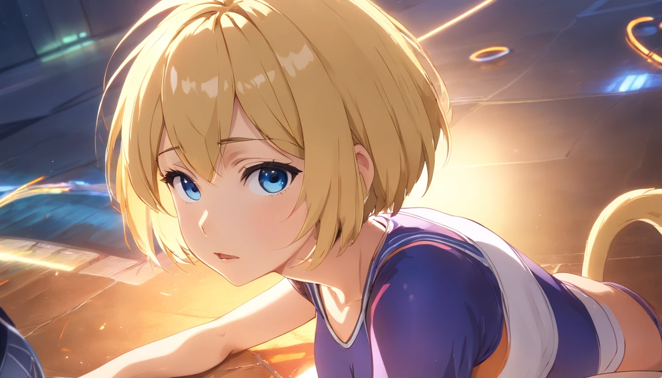 (short hair, blonde hair:1.5), blue eyes, sweating, glowing eyes, heavy breathing, breasts, 1girl, breasts, animal_print, huge_breasts, swimsuit, bikini, thighhighs, open_mouth, sidelocks, tiger_print, animal_ears, tail, solo, bare_shoulders, cleavage, braid, looking_at_viewer, new_year, gloves, claw_pose, paw_pose, tiger_tail, white_background, collarbone, skindentation, thighs, all_fours, fingerless_gloves, tiger_ears, kneeling, glow effects, godrays, Hand drawn, render, 8k, octane render, cinema 4d, blender, dark, atmospheric 4k ultra detailed, cinematic, Sharp focus, big depth of field, Masterpiece, colors, 3d octane render, 4k, concept art, trending on artstation, hyperrealistic, Vivid colors, extremely detailed CG unity 8k wallpaper, trending on CGSociety, Intricate, High Detail, dramatic, anime coloring, anime screencap, sweating, steaming body, fog