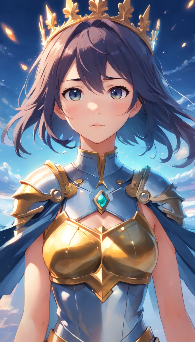 Fantasy (masterpiece), best quality, expressive eyes, perfect face, elegant pose. wearing Skimpy armour and a crown, 
8k, ultra realistic., Dramatic, cinematic.