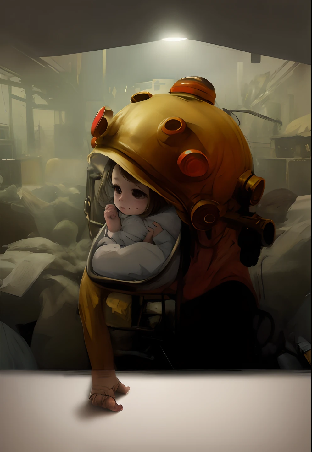 extend background, messy place