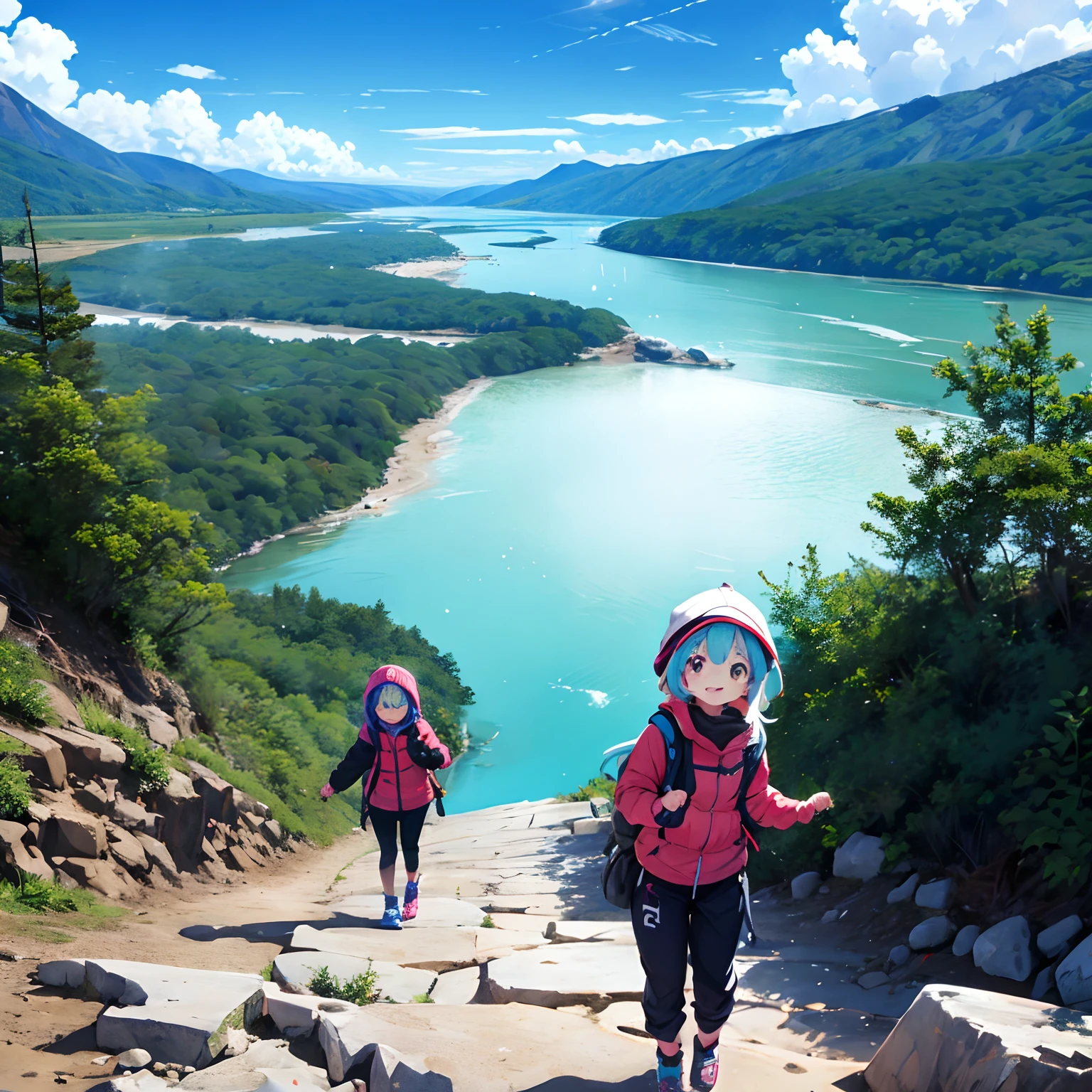 Perito Moreno Glacier、trecking、Pretty girl、delighted expression、​masterpiece、Top image quality