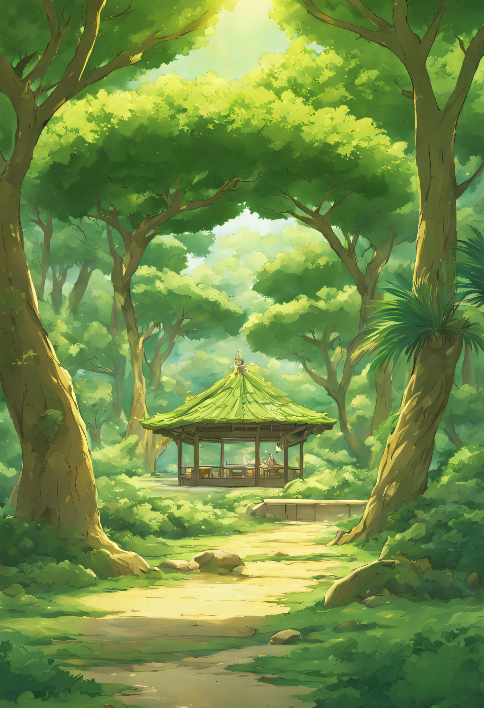 An oasis of peace and prosperity,
Where Jacob and his sons meet.
Verdes pastos, palmeiras e fontes,
Onde os rebanhos se alimentam e descansam. imagem estilo anime