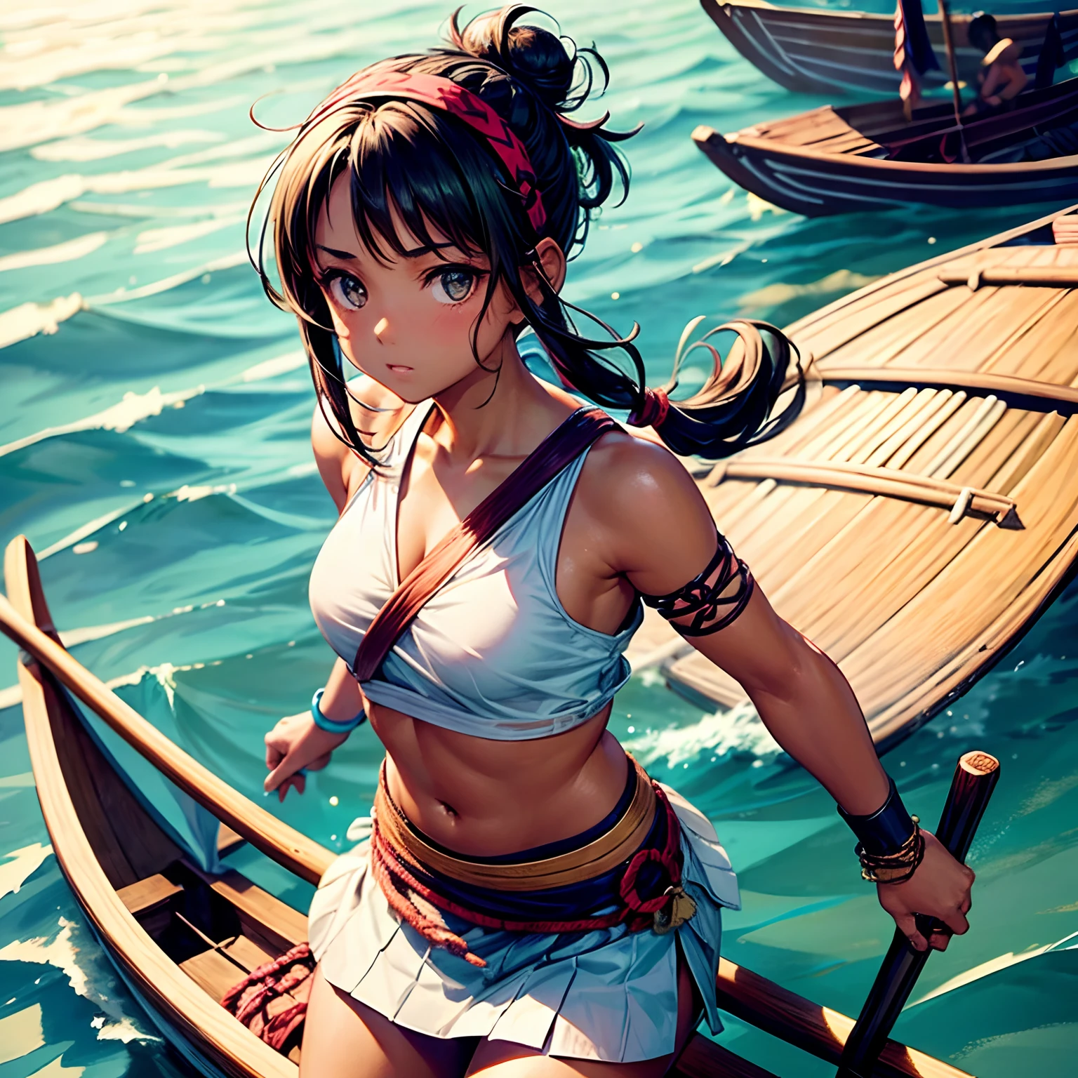 ((masterpiece:1)),((best quality:1)), 1girl, low ponytail, shiny hair, side bangs, parted bangs, outdoors, garden, full body, sunset, smile, (nipple contour:1.2), hand on hip,
(Thin waist:1.5), red bow, white camisole, crop top, ( bearing hips:1.7), ((wide hips)), cameltoe, :o, standing, skirt, thighighs, (((thick thighs))), arched back, blue eyes, native american girl, raining, (((8K)))