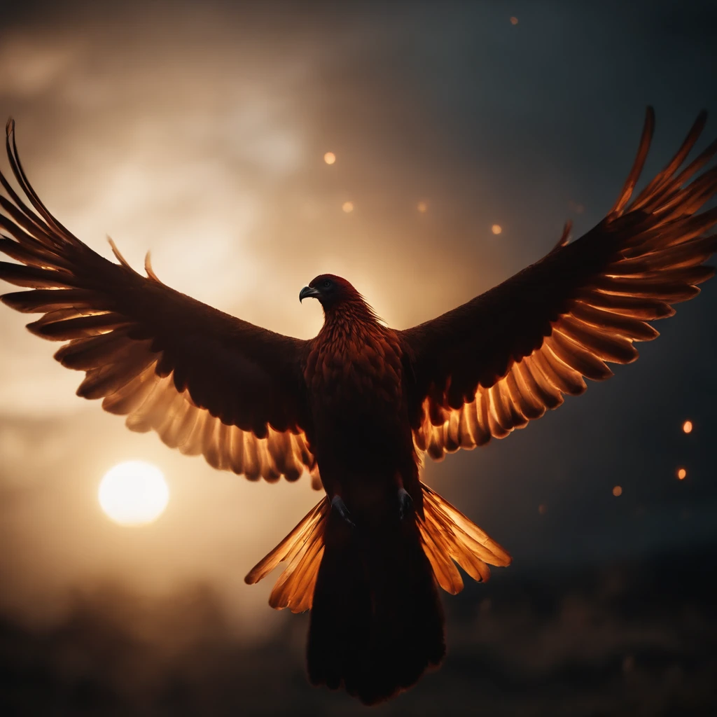 A phoenix reborn in the dark,8K,mito,shock,Nirvana,Son of the Phoenix