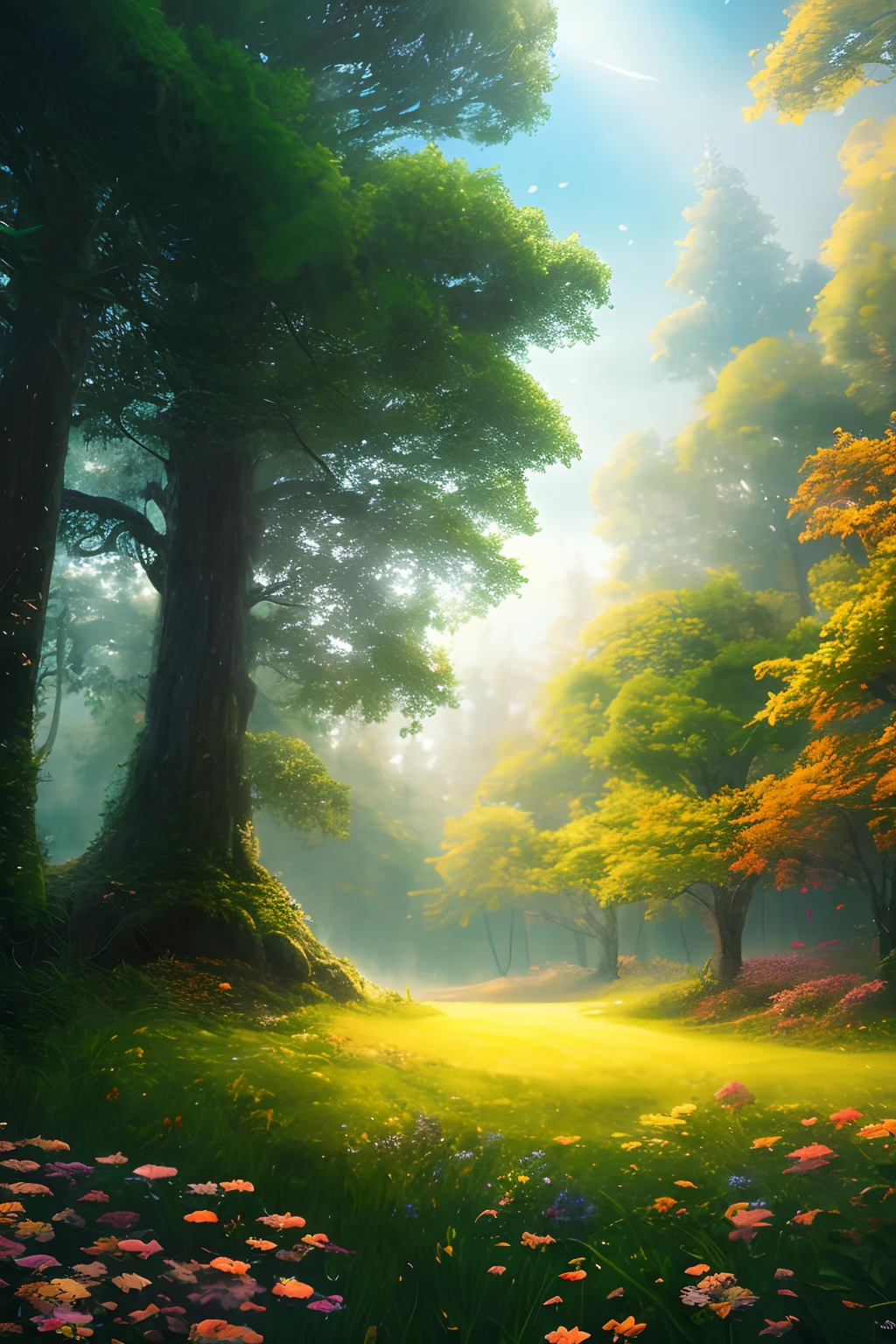 masterpiece, best quality, high quality,extremely detailed CG unity 8k wallpaper, An enchanting and dreamy scene of a fantasy forest, with towering trees, glowing mushrooms, and hidden fairy glens, creating a sense of mystique and enchantment, artstation, digital illustration, intricate, trending, pastel colors, oil paiting, award winning photography, Bokeh, Depth of Field, HDR, bloom, Chromatic Aberration ,Photorealistic,extremely detailed, trending on artstation, trending on CGsociety, Intricate, High Detail, dramatic, art by midjourney