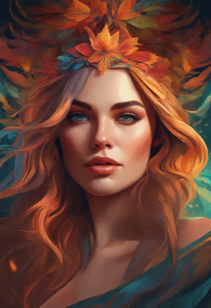 Drawing of a woman with long hair and colorful hair, beautiful digital illustrations, stunning digital illustration, gorgeous digital art, a beautiful artwork illustration, beautiful digital works of art, Beautiful digital art, Exquisite digital illustration, intricate digital painting, Very beautiful digital art, Vibrant digital painting, beautiful gorgeous digital art, psychedelic flowing hair, Colorful Digital Painting, Inspiring digital art, stylized digital art