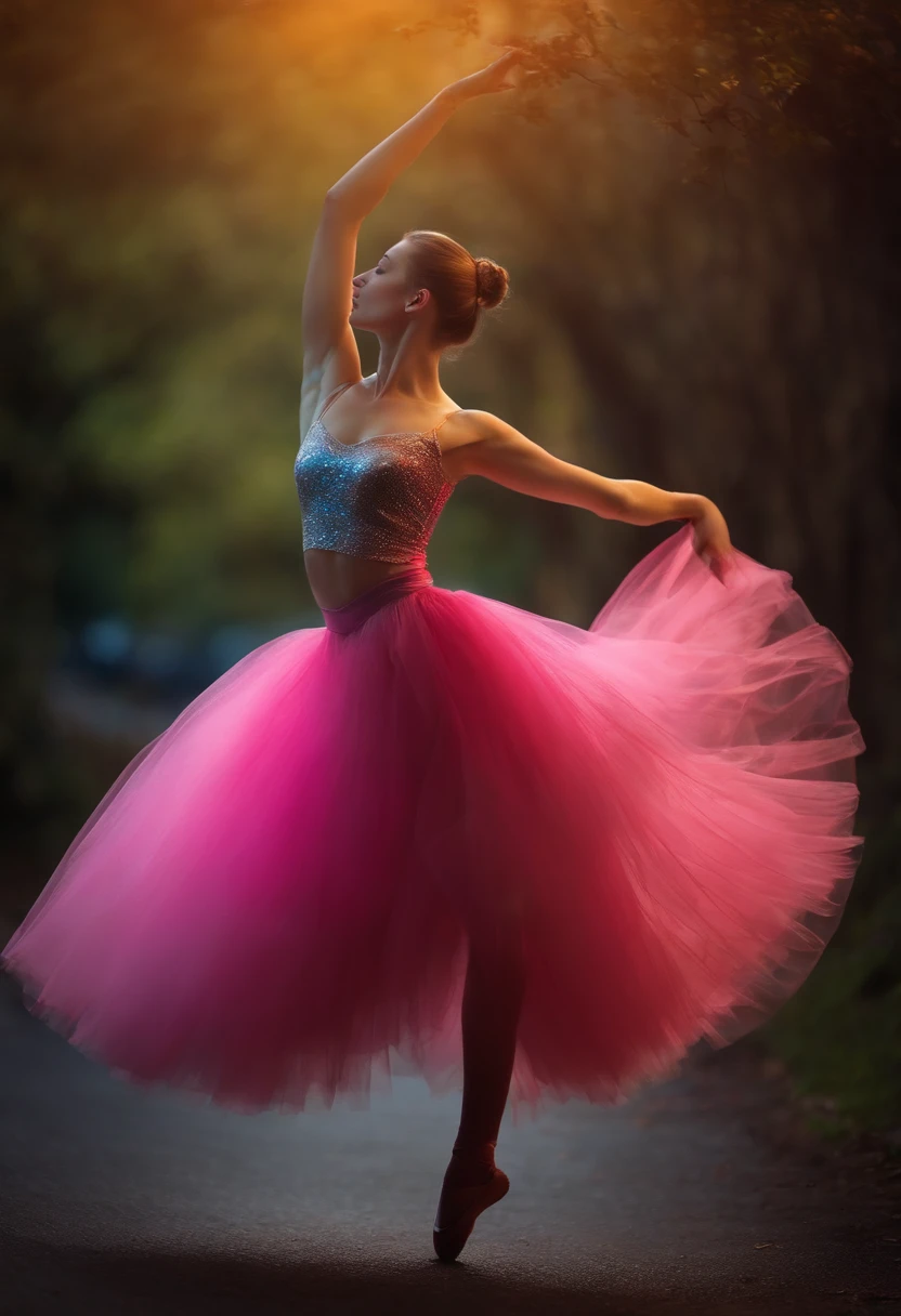 A ballerina touching herself getting aroused