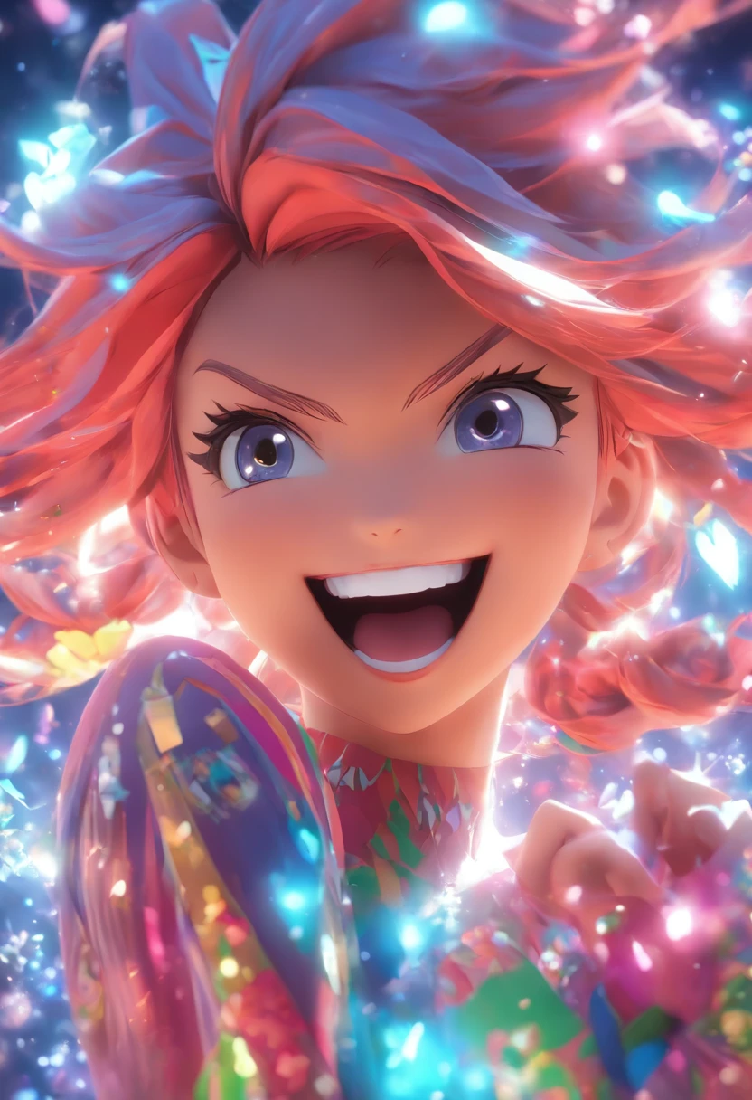 personagem natalina feminina 3d, sorridente e simpatica