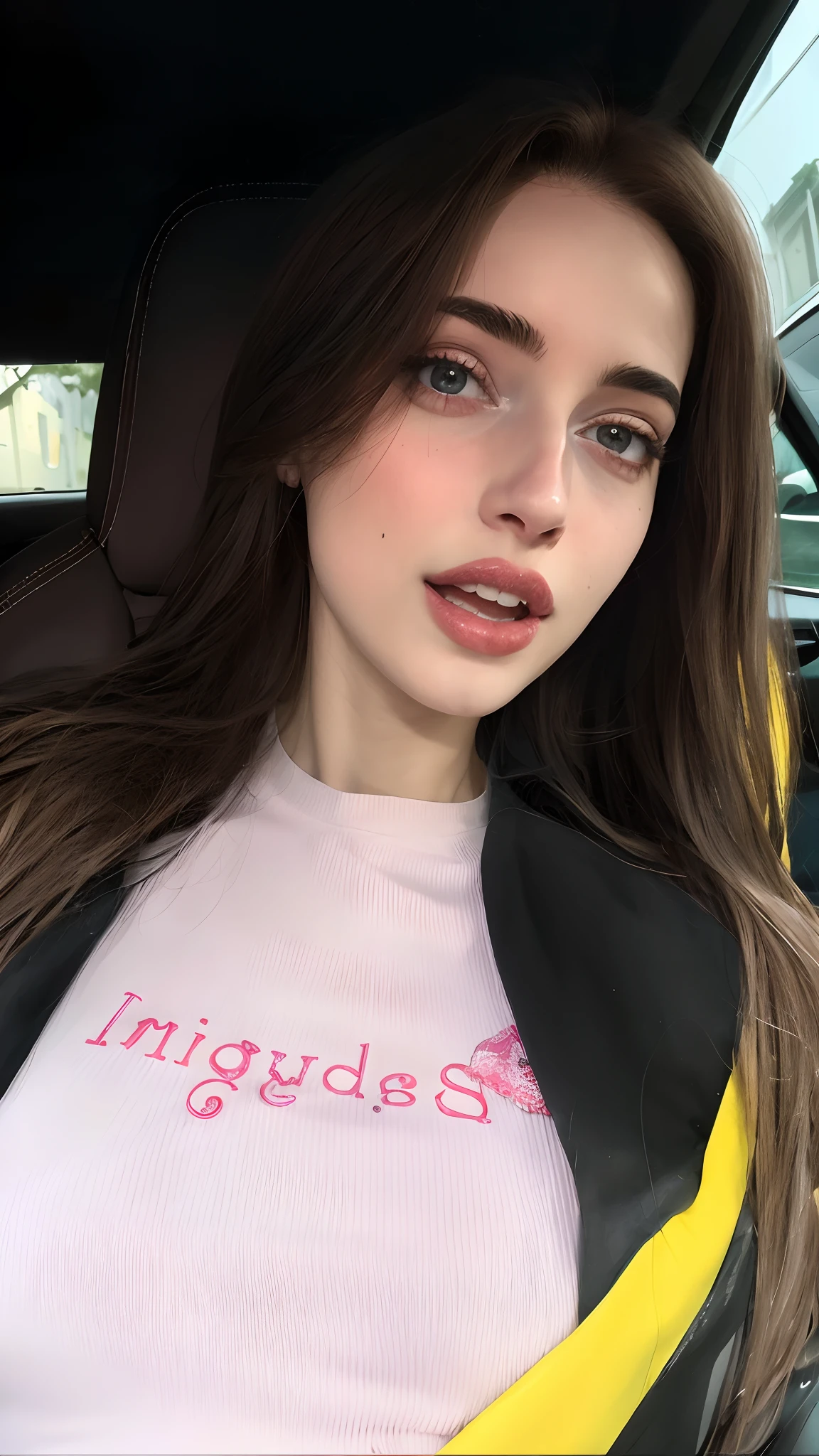 Mulher em um carro com uma camisa branca e jaqueta preta, Modelo do Instagram, dilraba dilmurat, Amouranth, linda Delphine, 2 Modelo feminina de 4 anos, Estilo de Julia Razumova, 1 8 I, julia sarda, modelo Elisa Hess da acquamodels, modelo bonito da