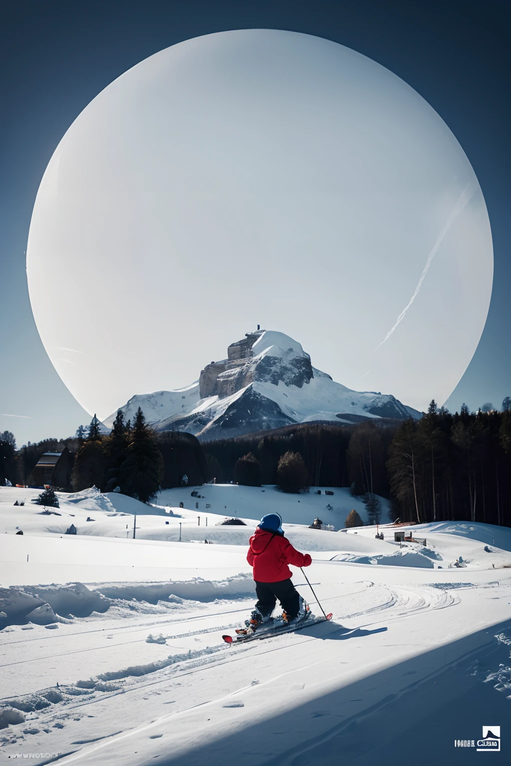create a rounded logo, with letter BXL and ski, in a style of modern and cosy look