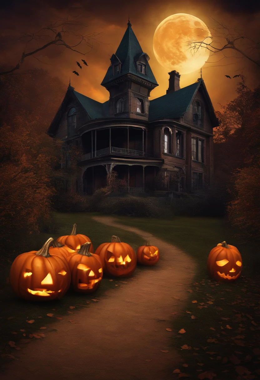 Halloween invitation for friends, terror, detective, hide number 125414